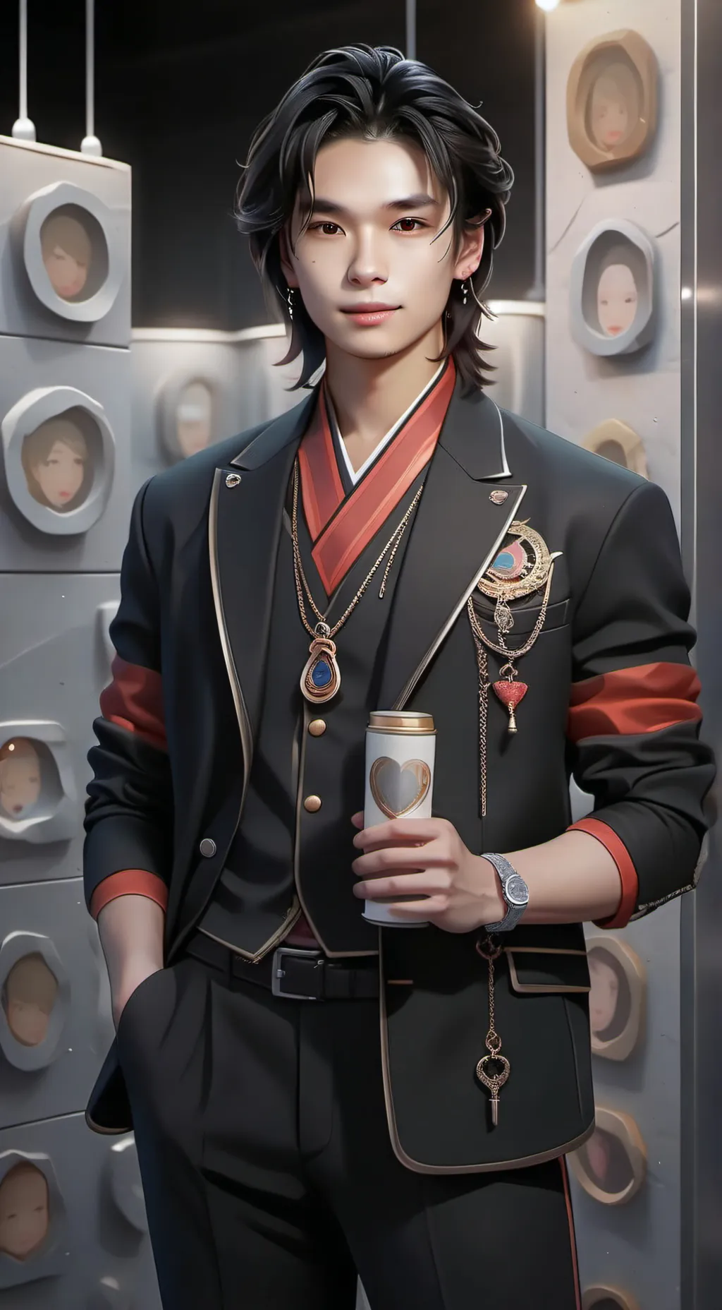 ai character: Hyunjin  background