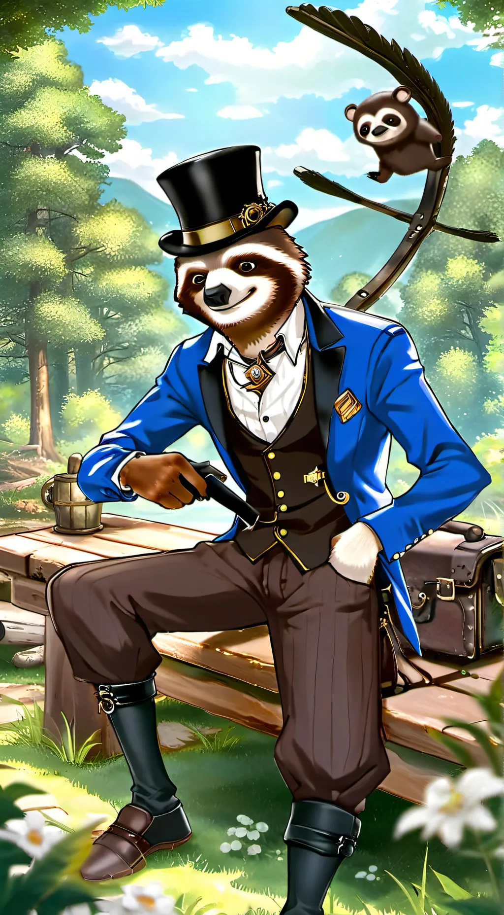 ai character: Simon the sloth background