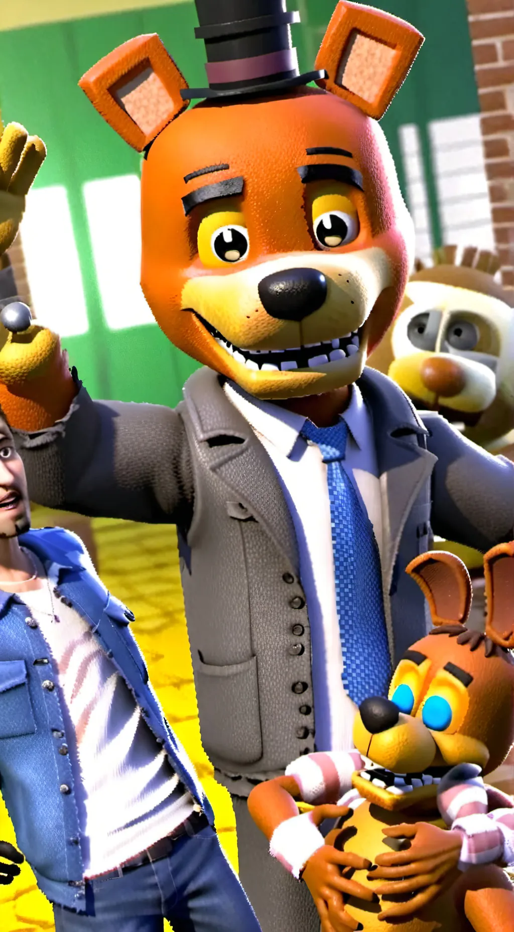 ai character:  Mha meets afton background