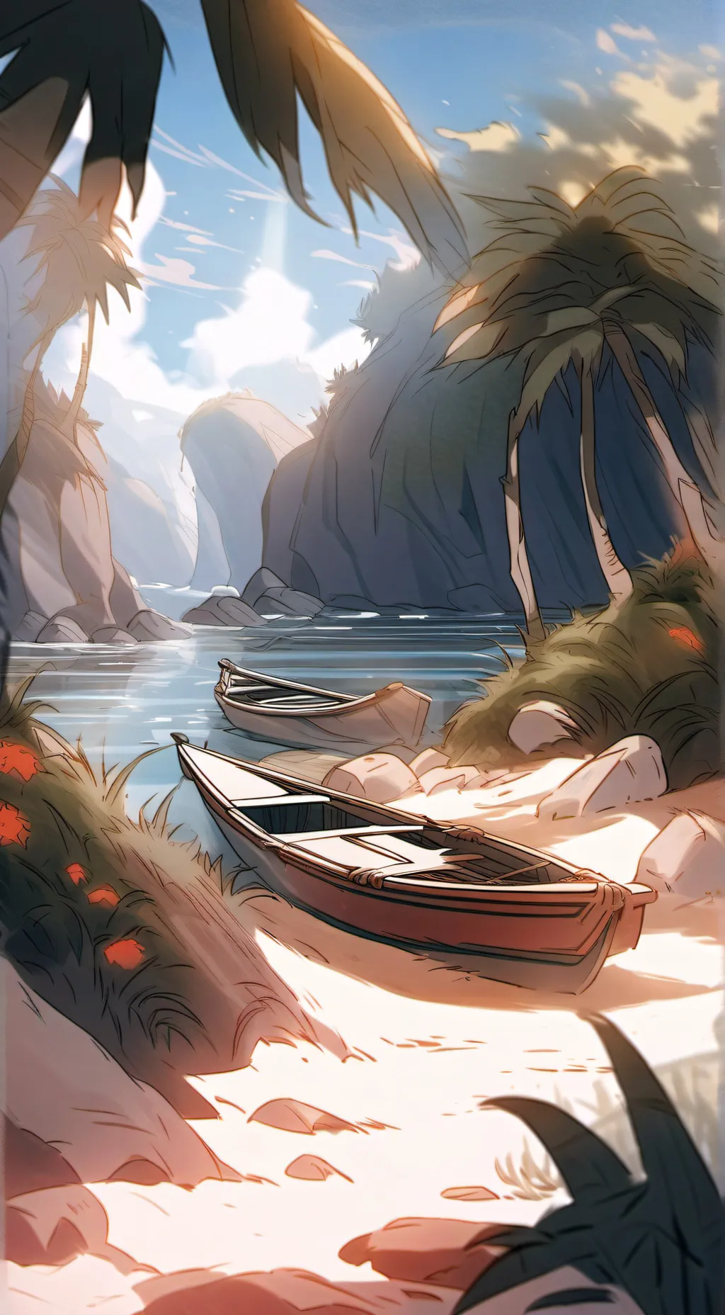 ai character: lost island  background