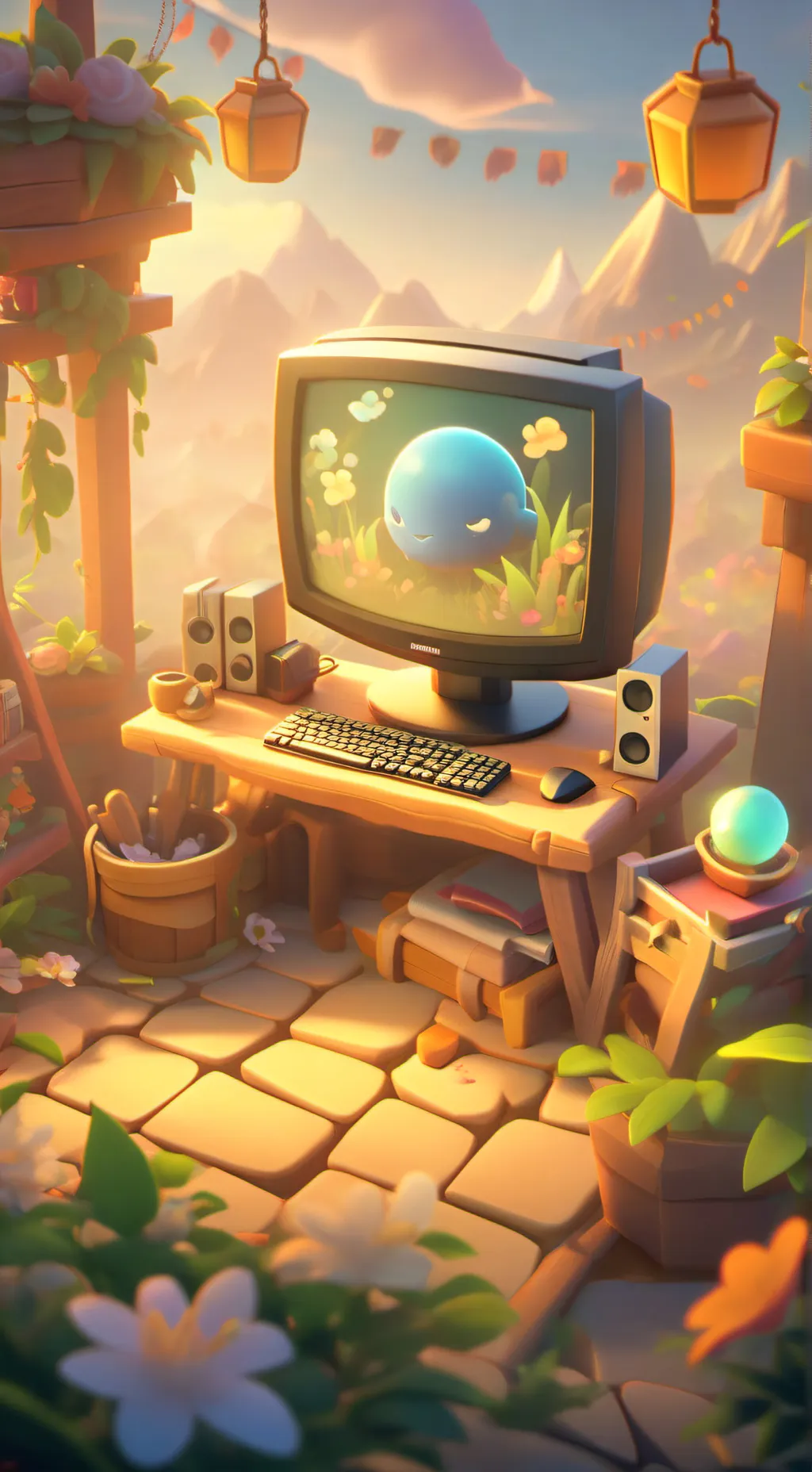 ai character: A Normal Computer! background