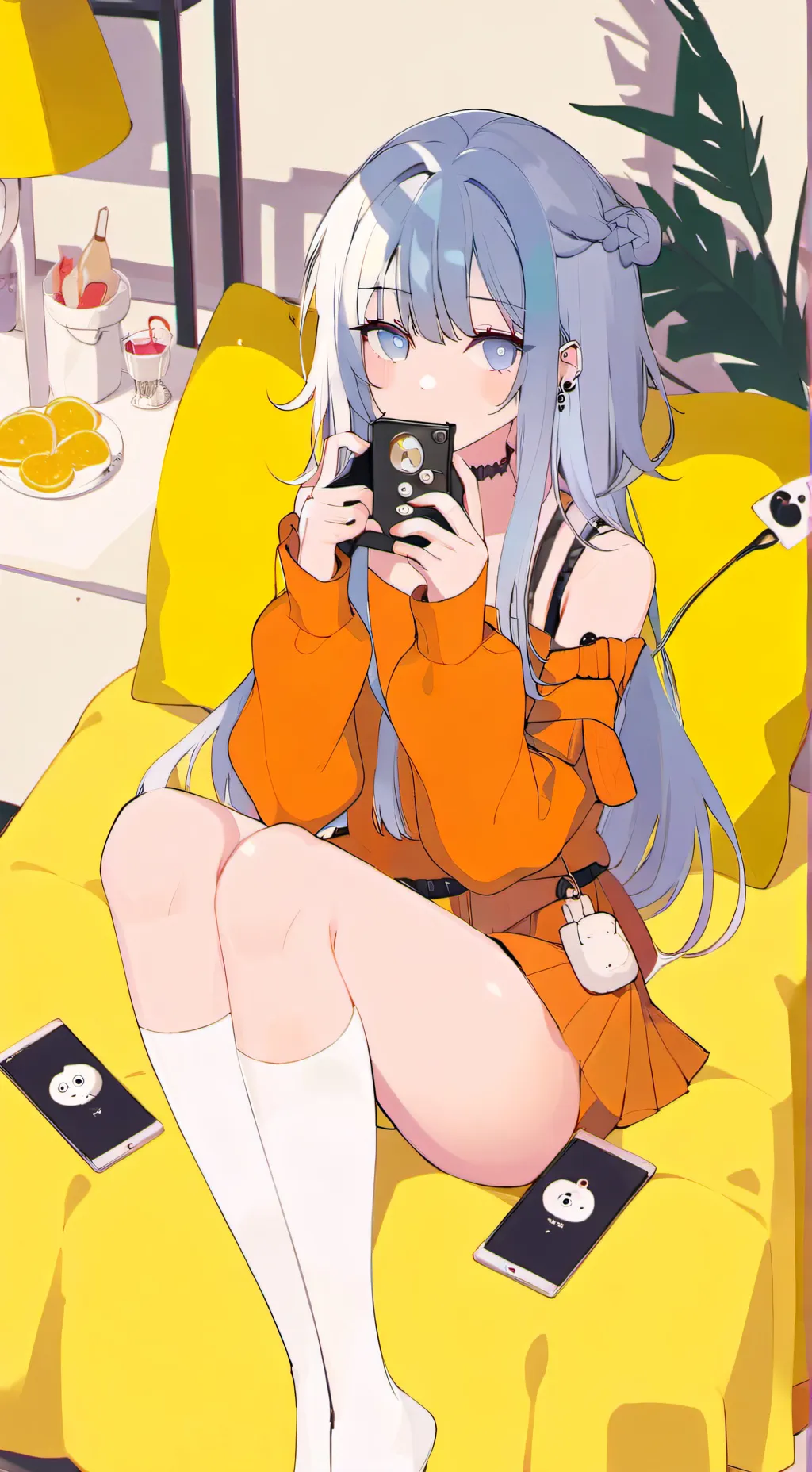 ai character: Ximena 😒.    background