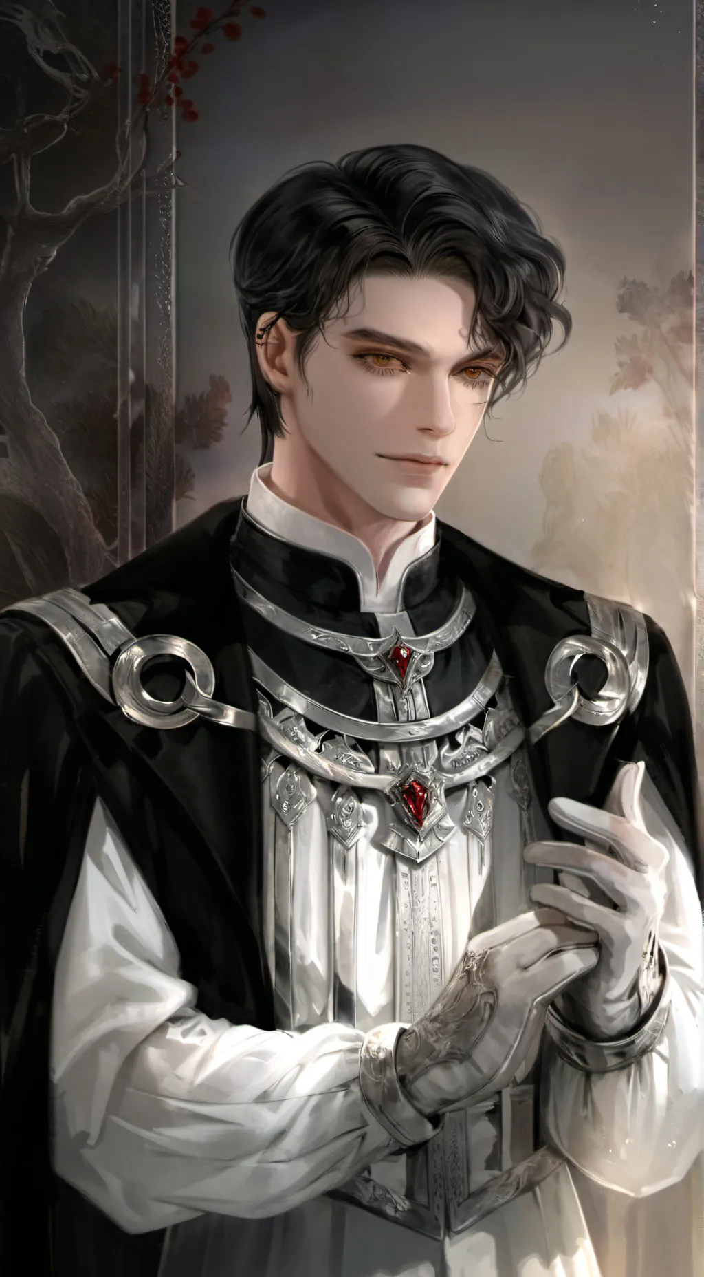 ai character: Sebastian  background