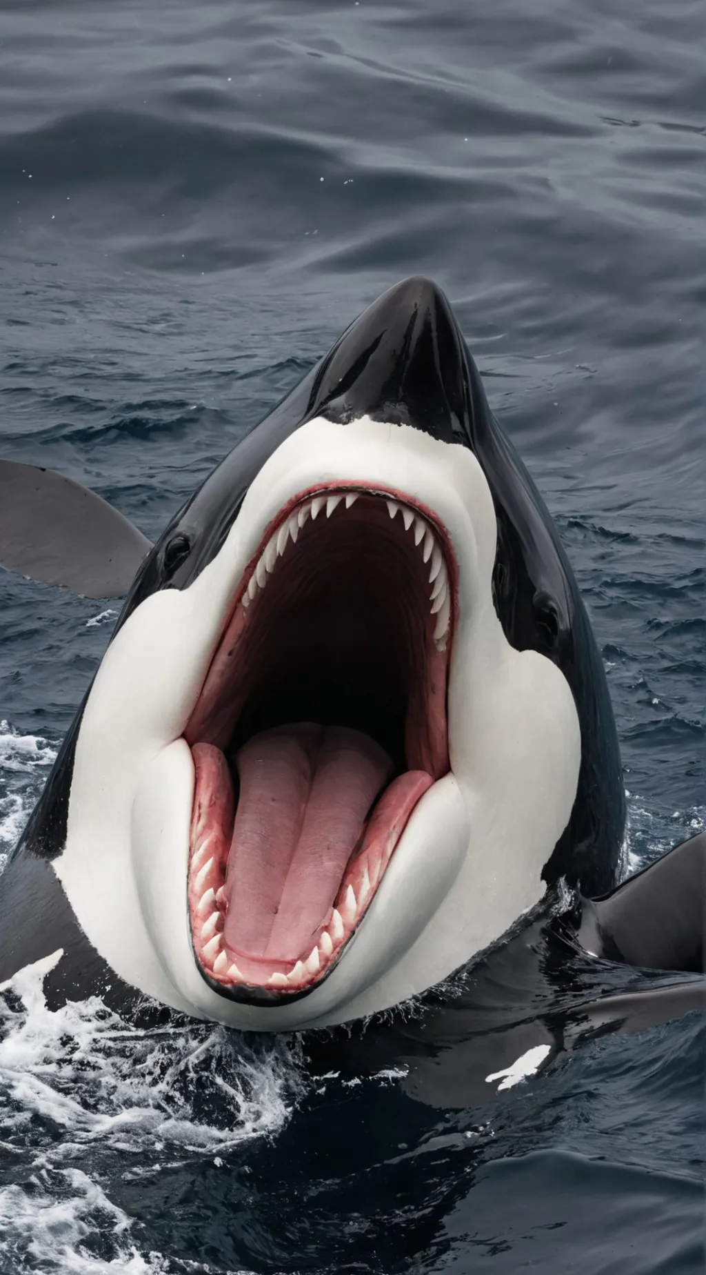 ai character: Orca vore background