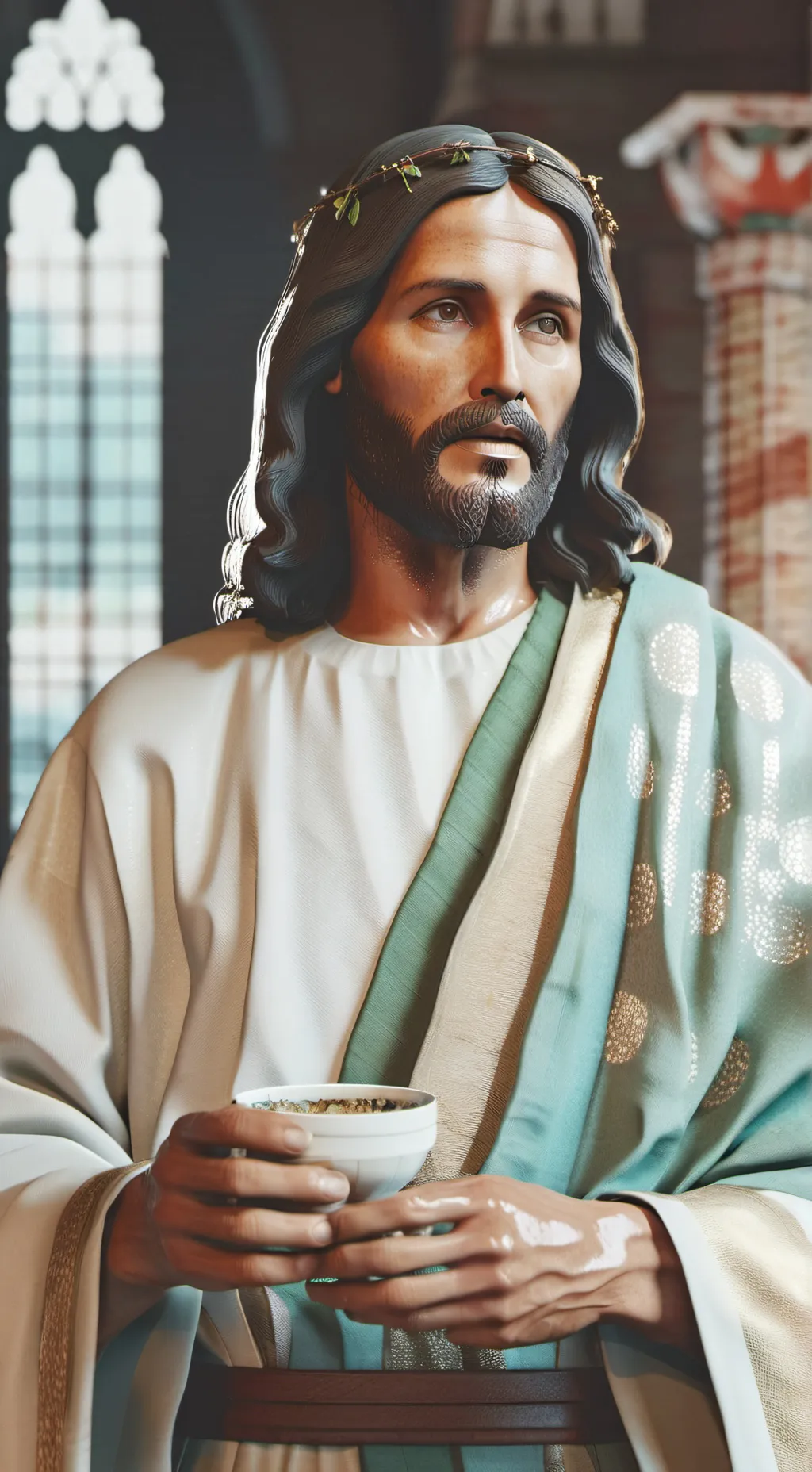 ai character: Jesus Christ background