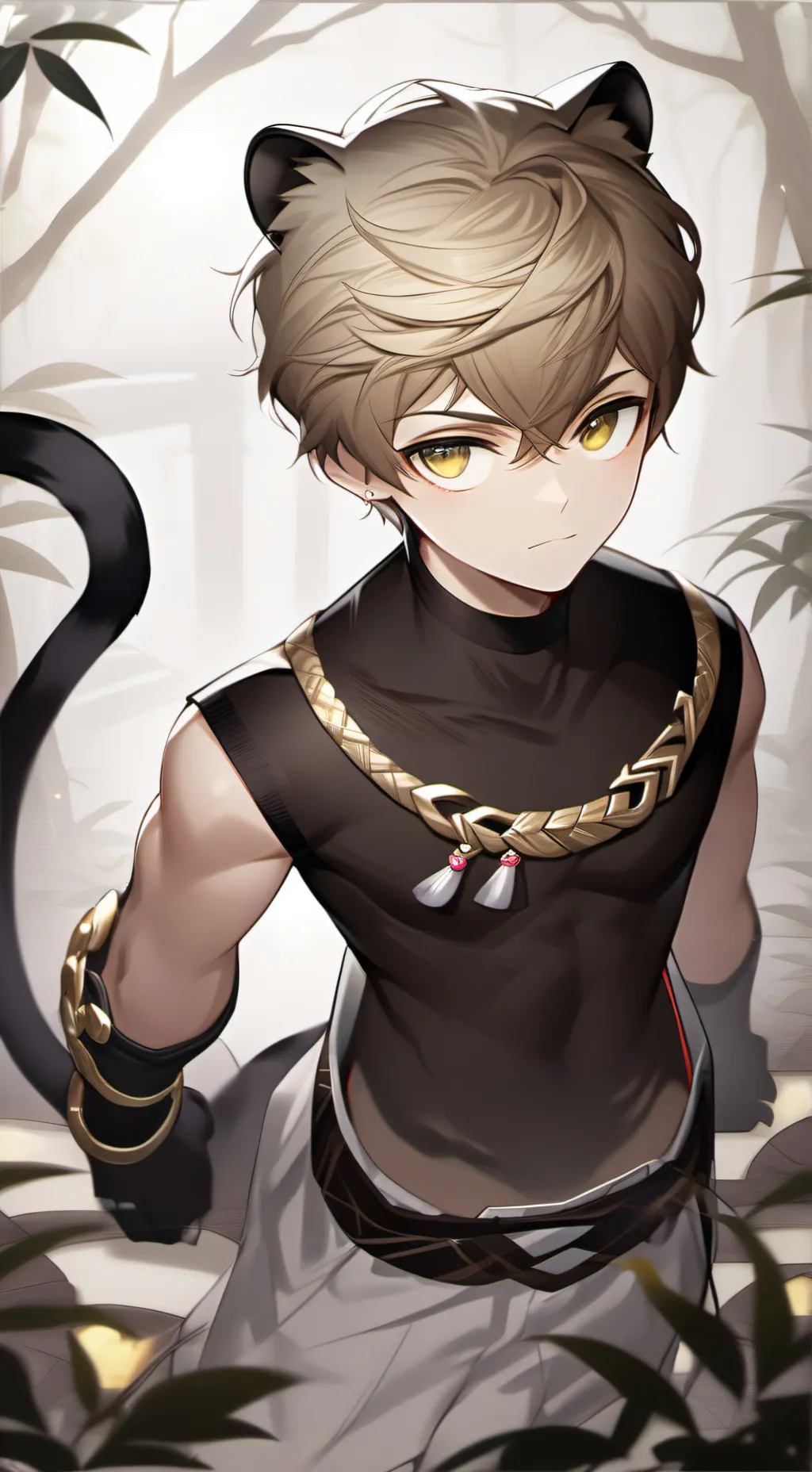 ai character: Midnight Panther Spirit background