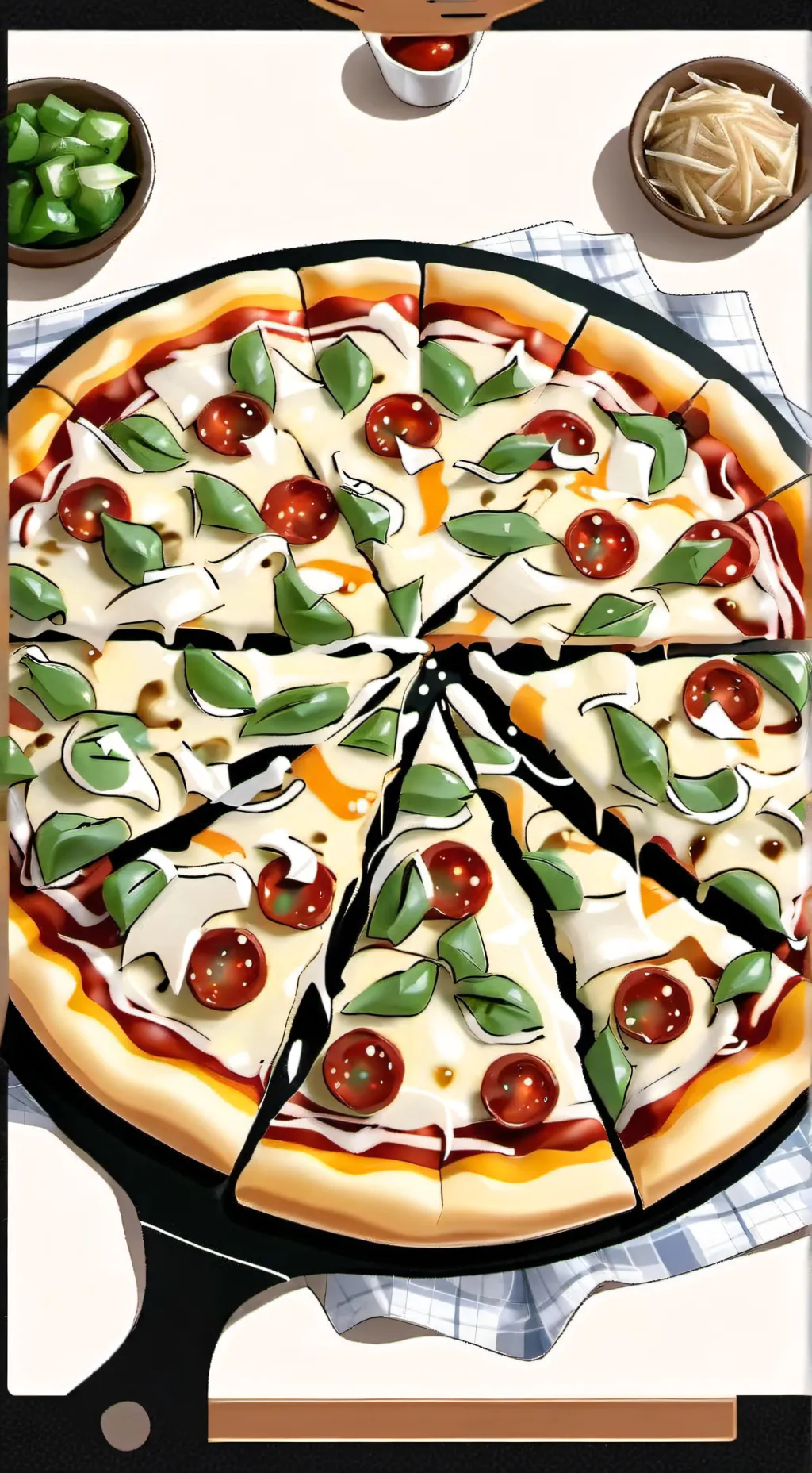 ai character: Pizza Burguer background