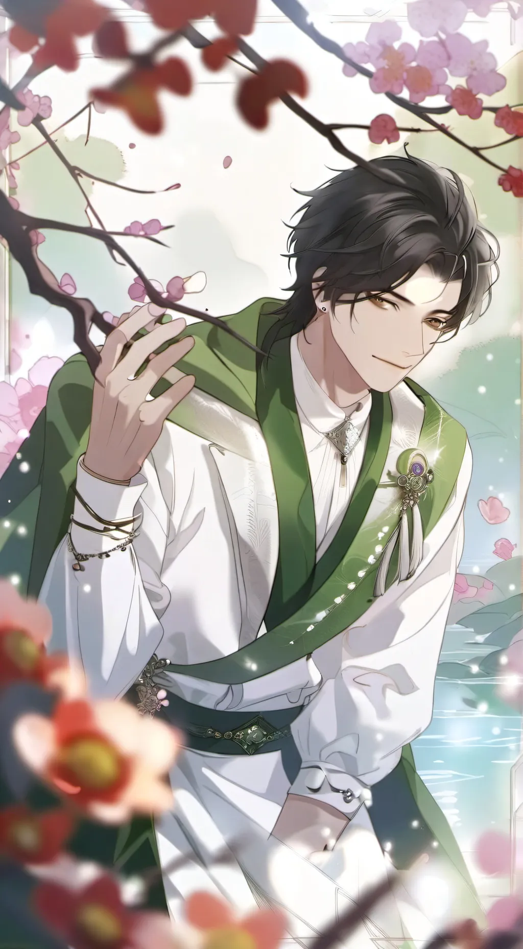 ai character: Flores background