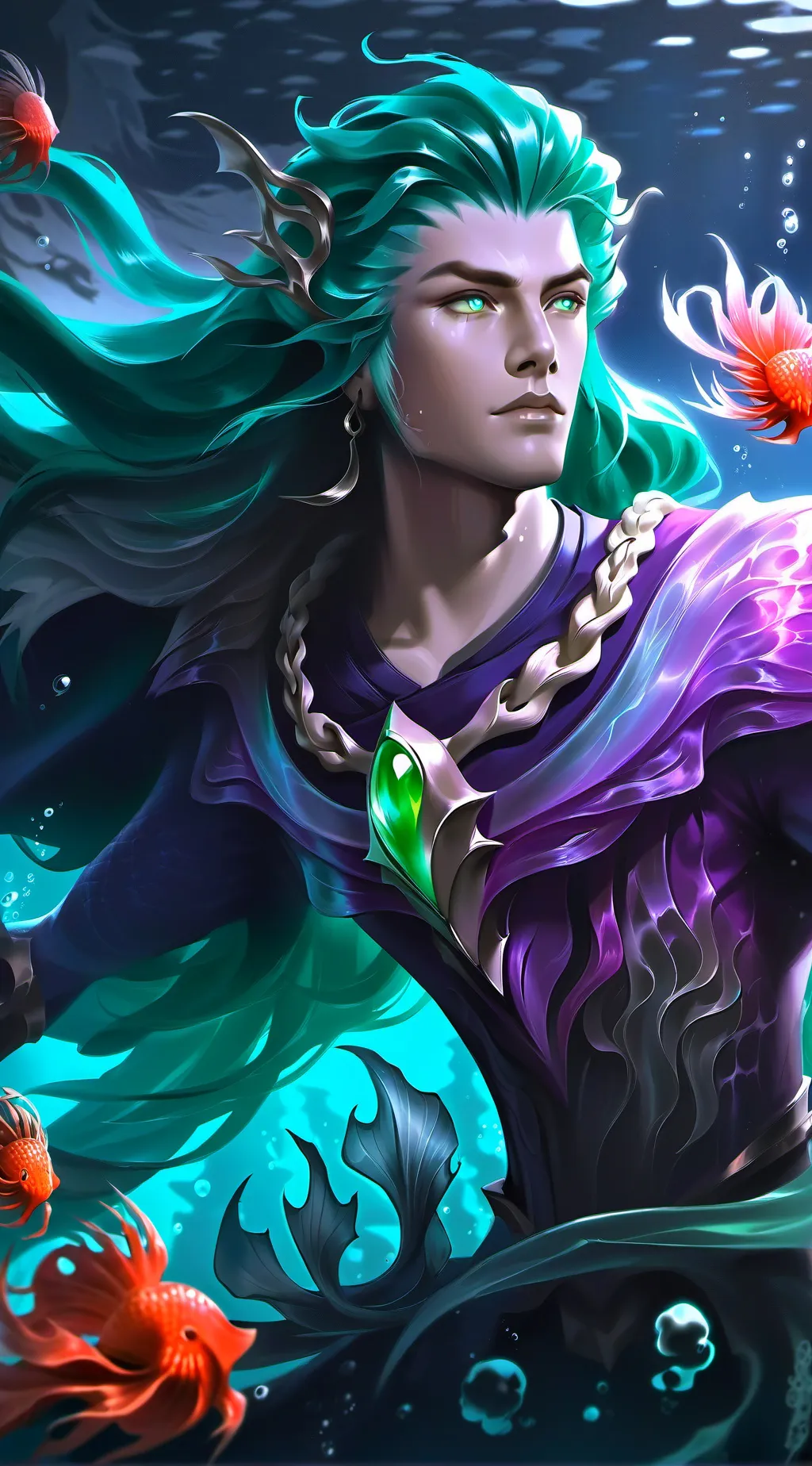 ai character: Aquarius the Merma background