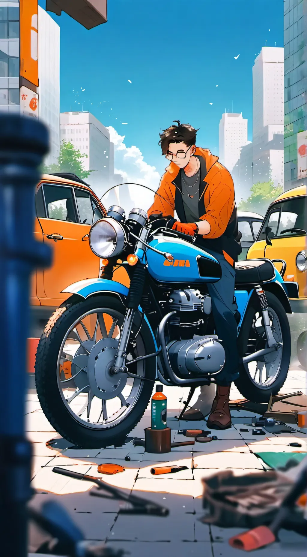 ai character: mark background