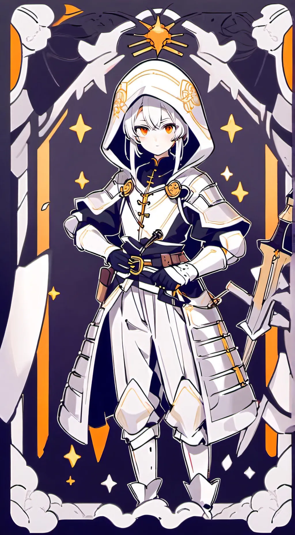 ai character: orange background