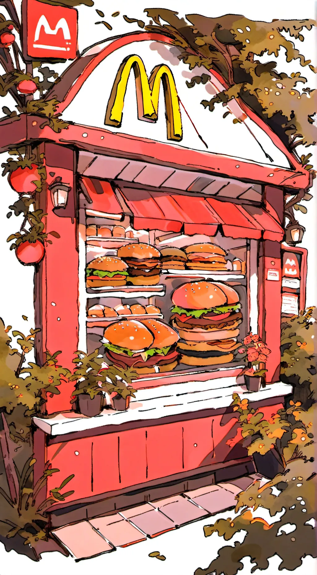 ai character: Kpdh ✨McDonald✨ background