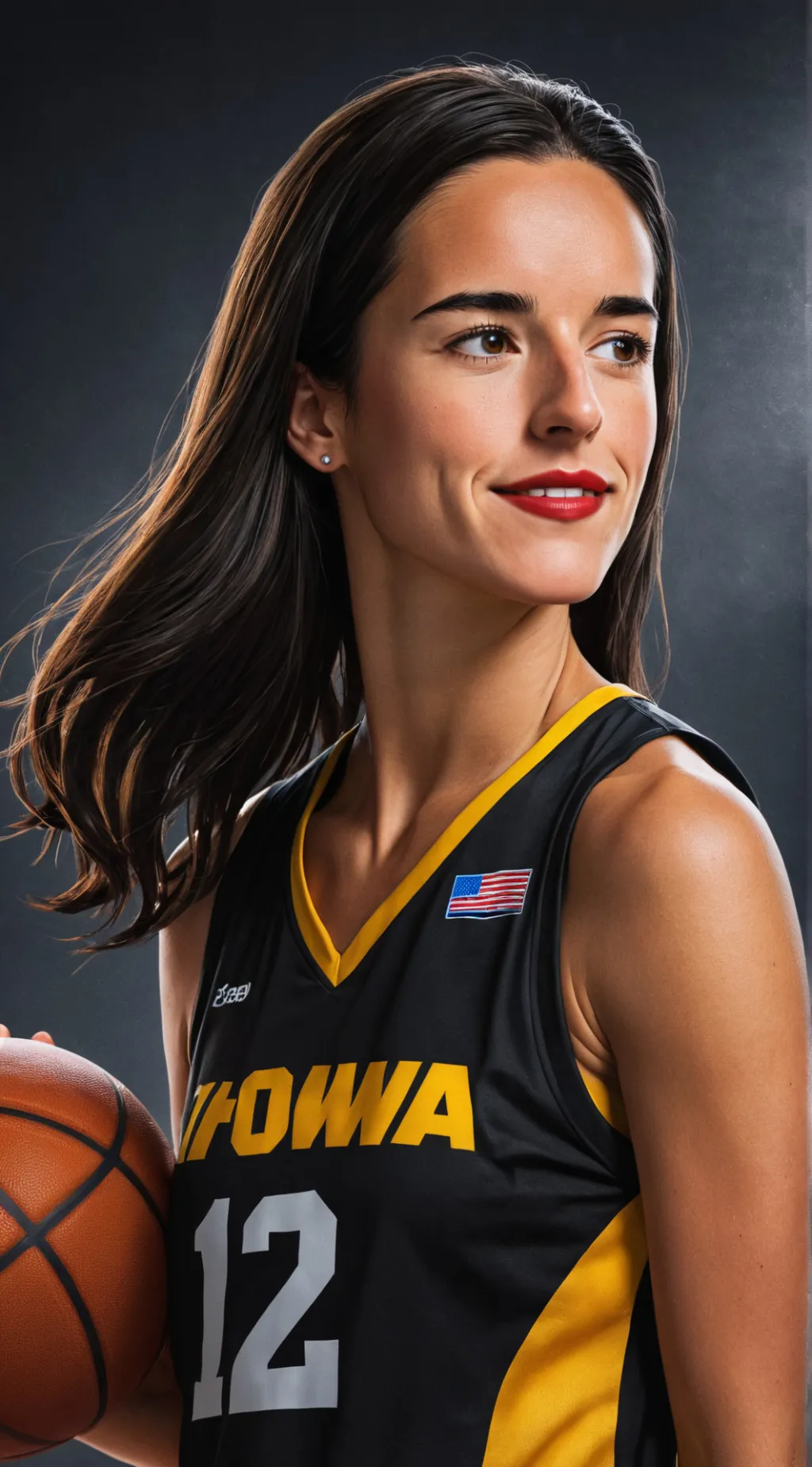 ai character: Caitlin Clark background