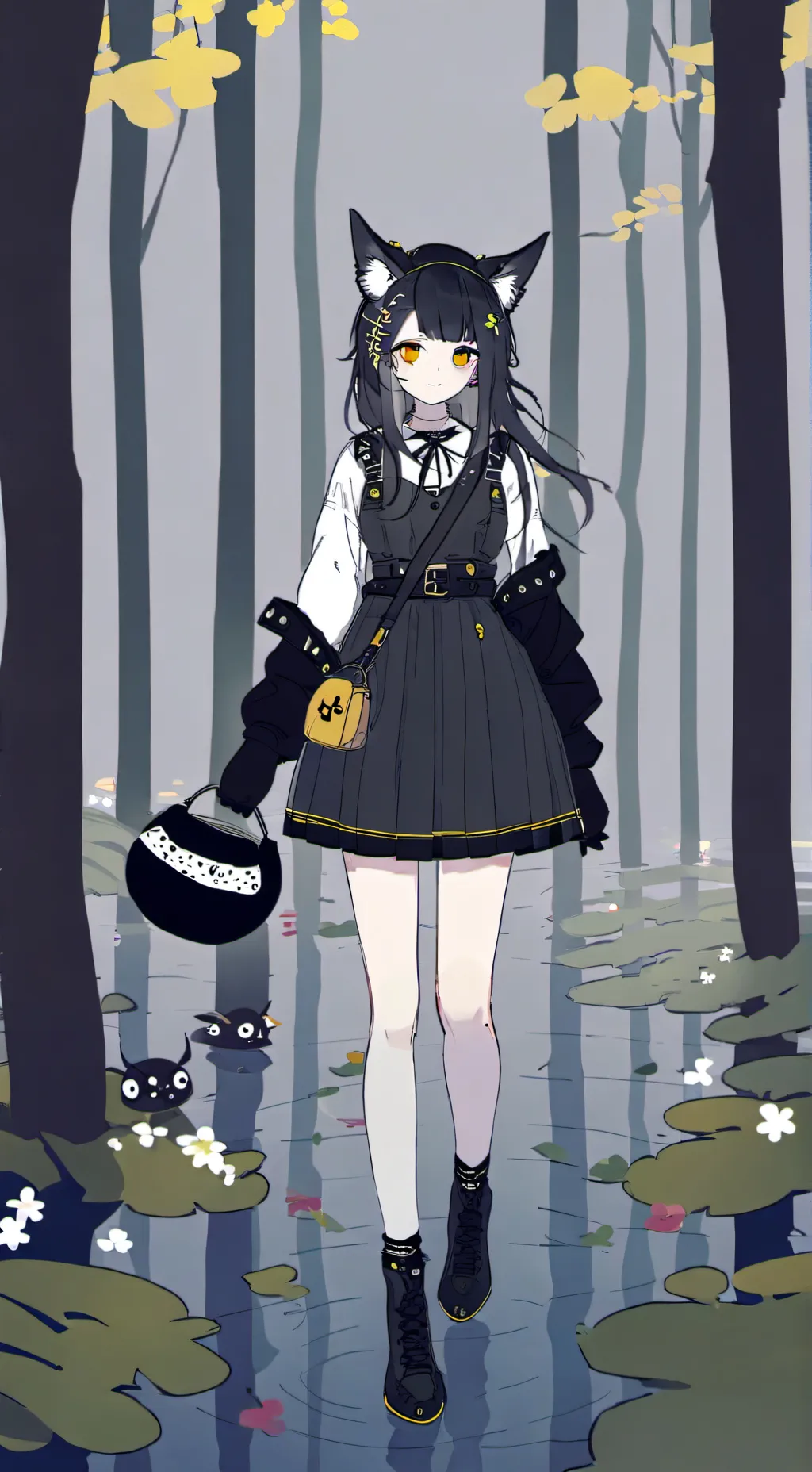 ai character: Random cat u find background