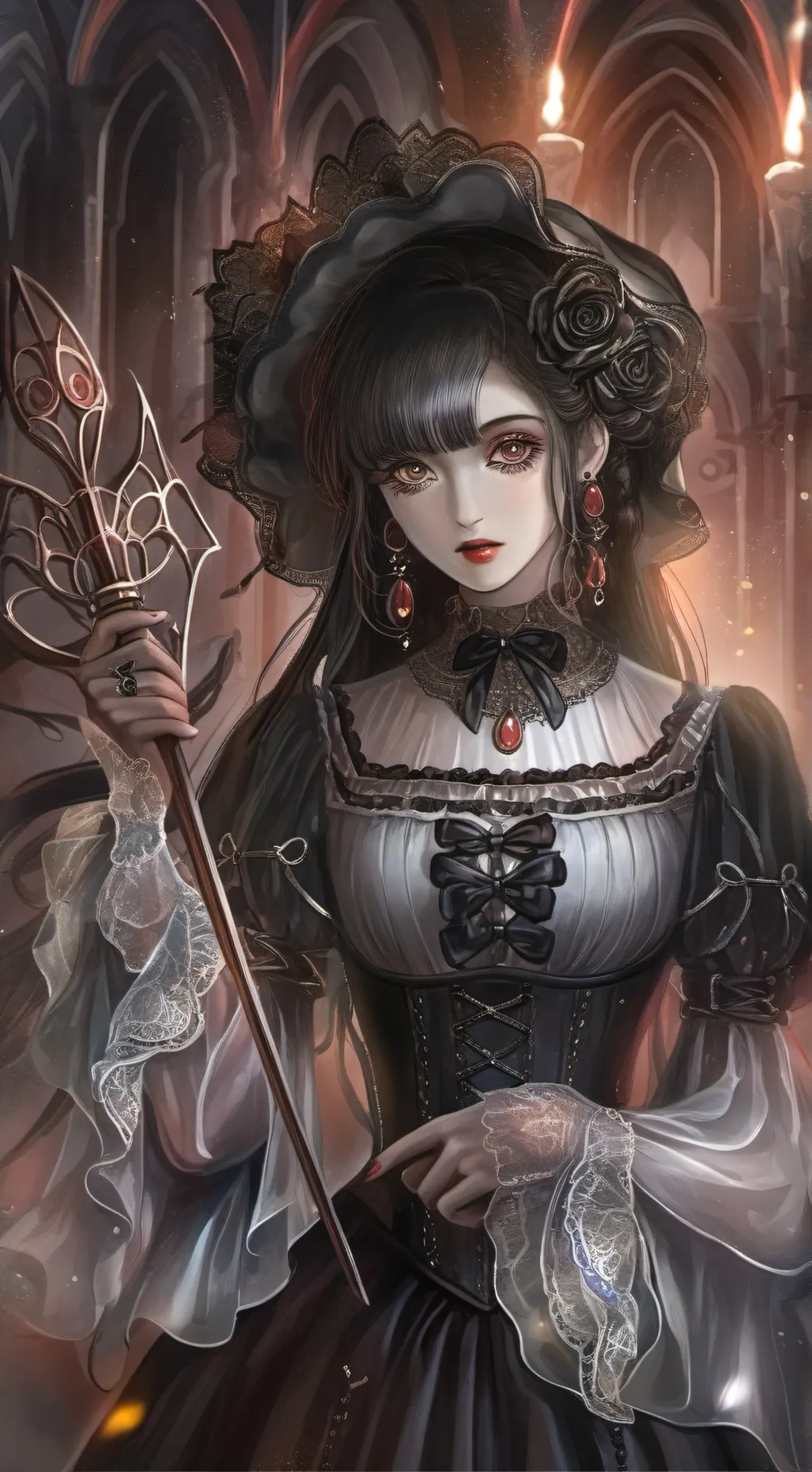 ai character: demone background