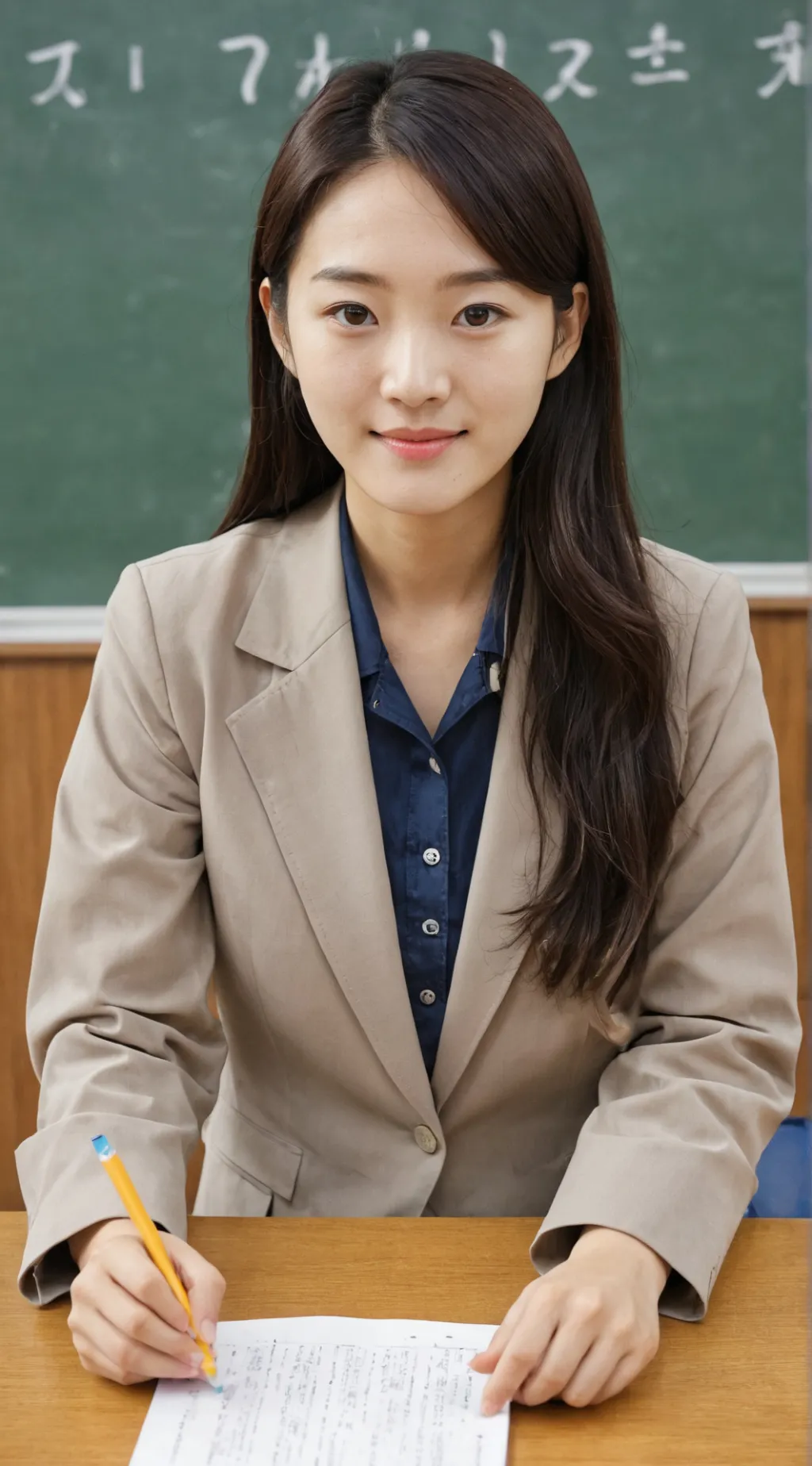 ai character: Korean teacher background