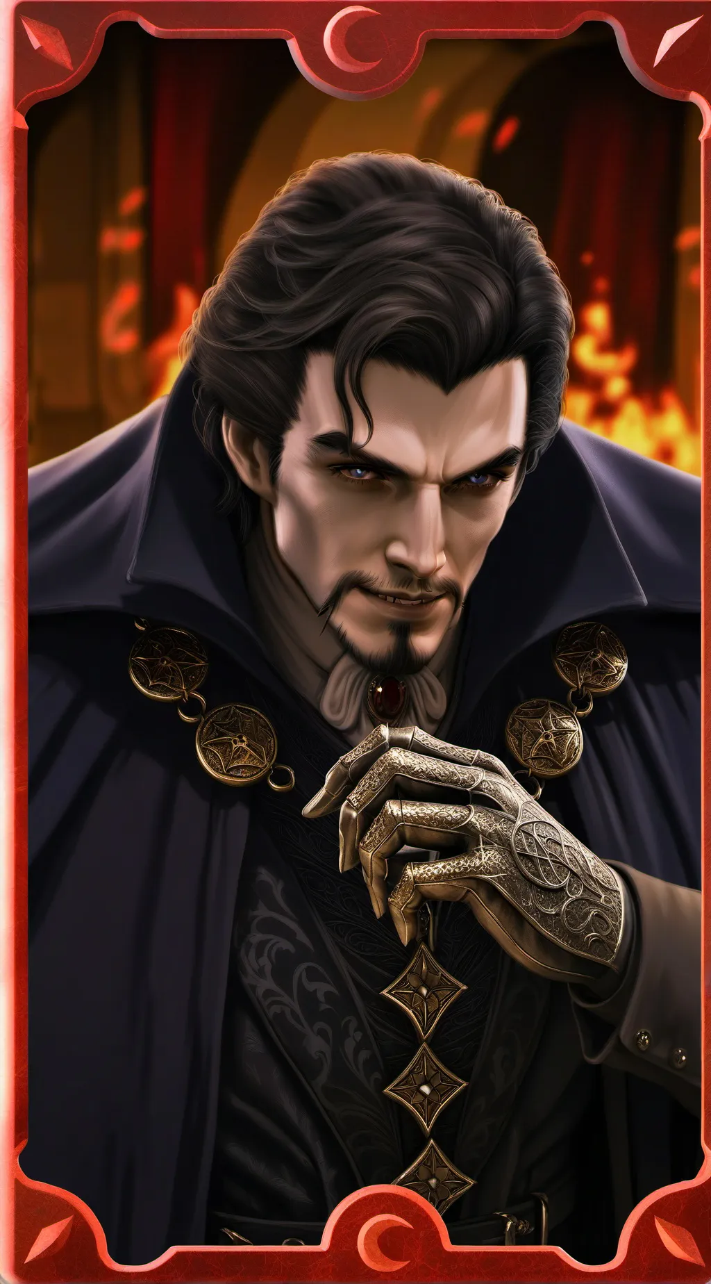 ai character: dracula 🌕 background