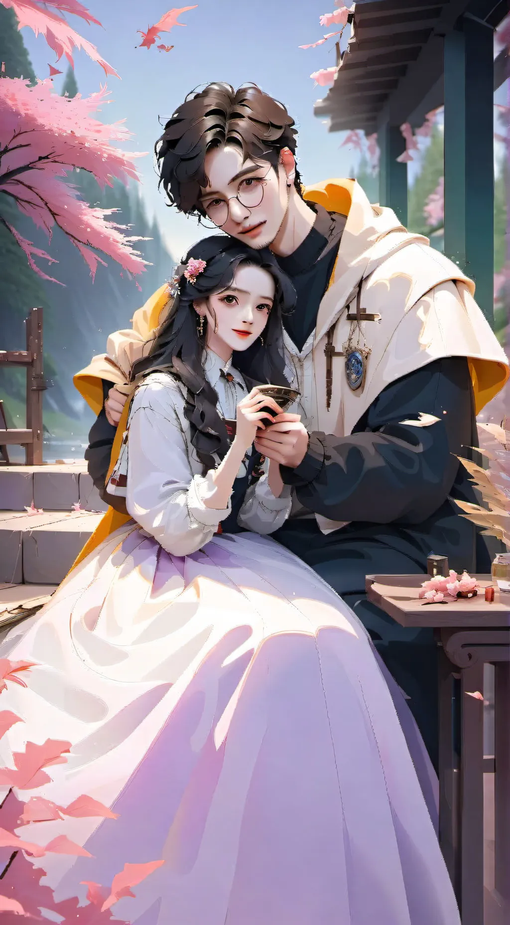 ai character: Hermiona i Harry background