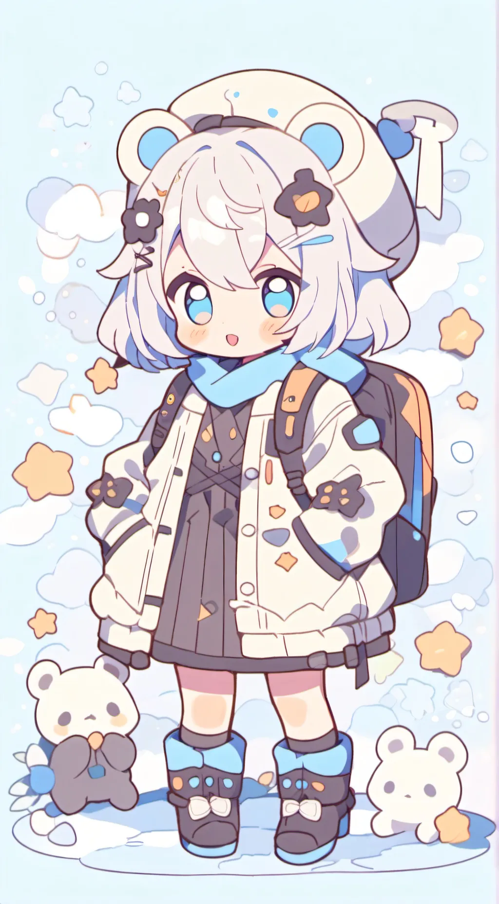 ai character: девушка background