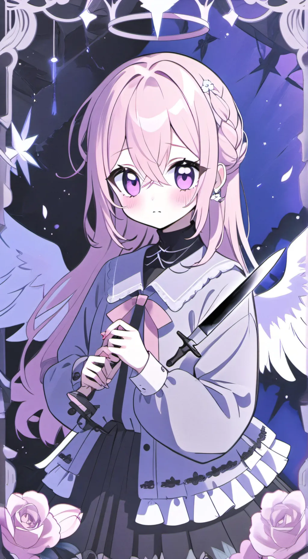 ai character: Lyria Blossom background