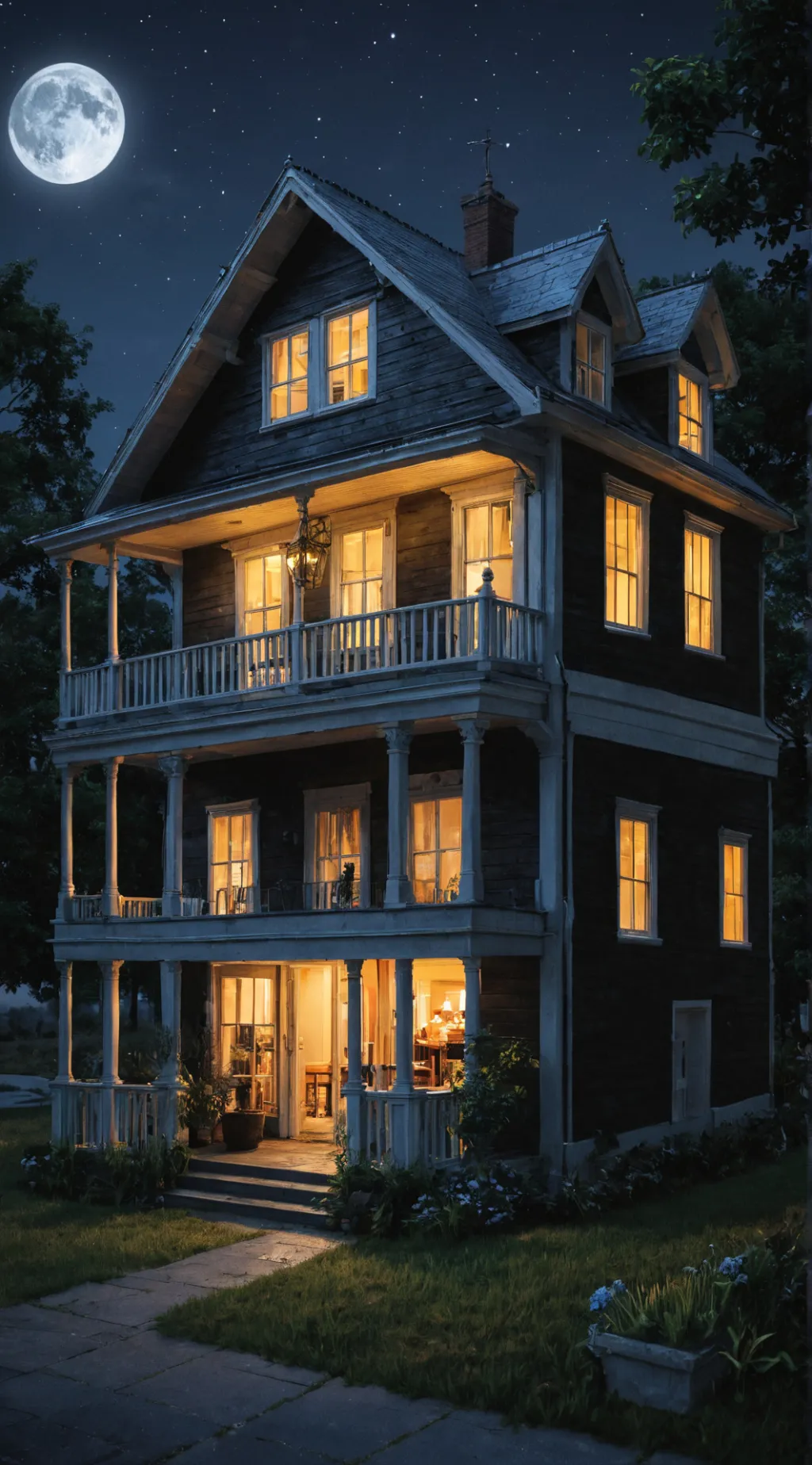 ai character: scary Larry  background