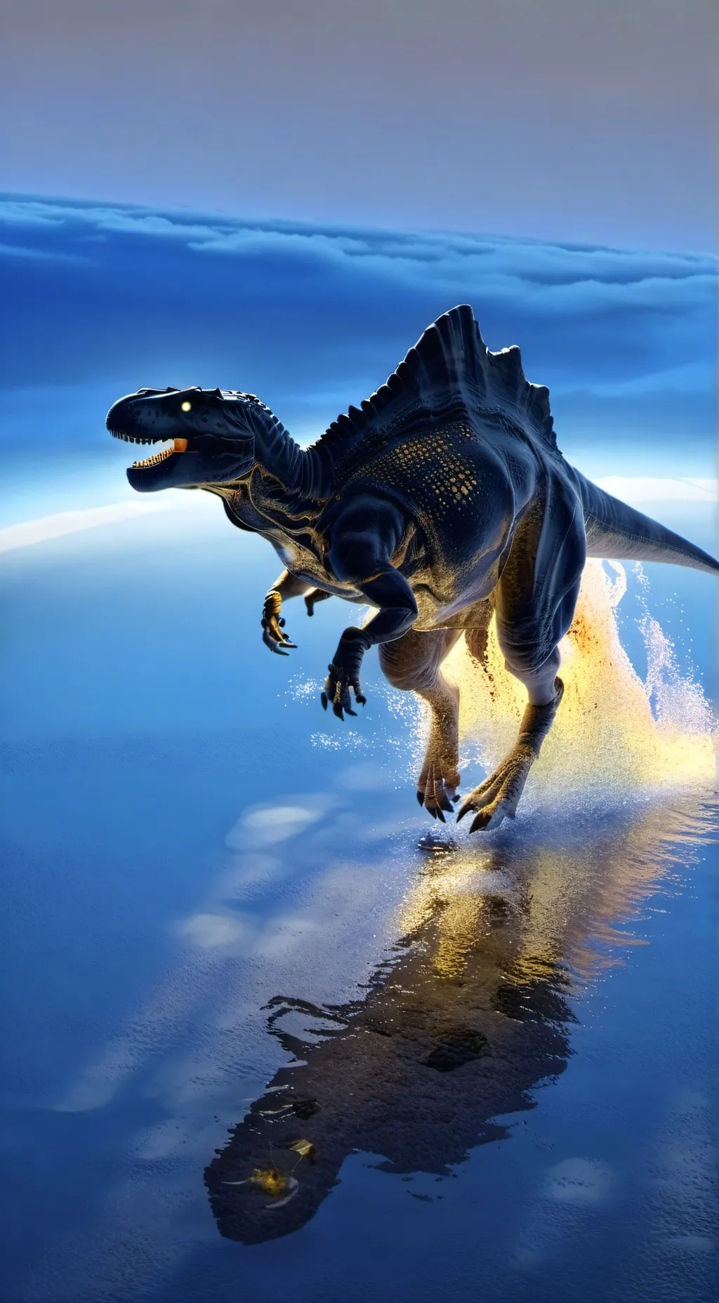 ai character: shelly 💛🦖 background