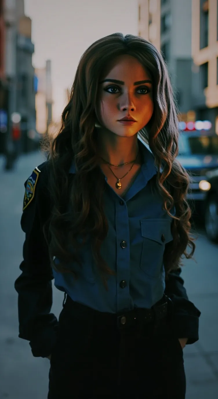 ai character: police Meg  background