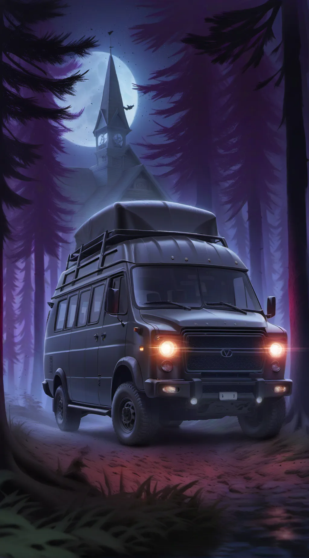 ai character: Killers road trip background