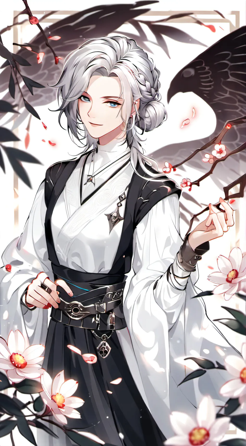 ai character: Blütengeist background