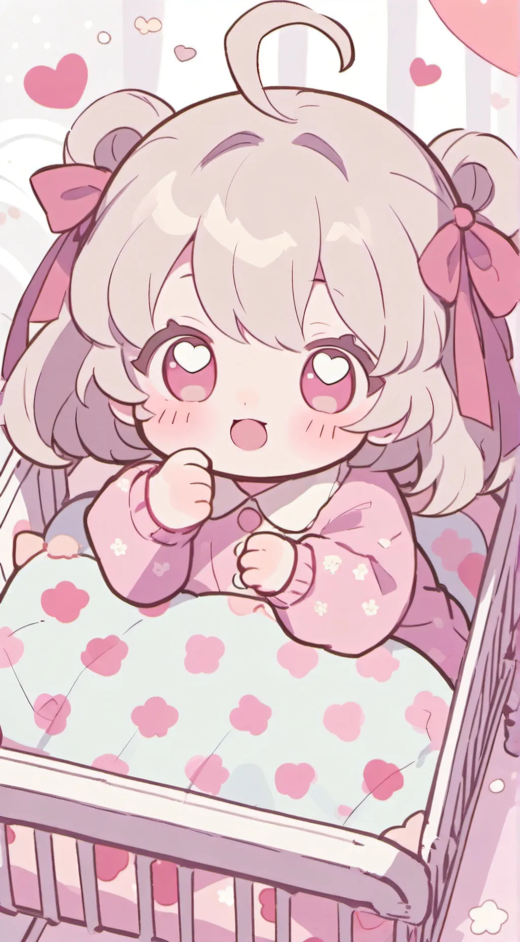 ai character: cute baby luna background