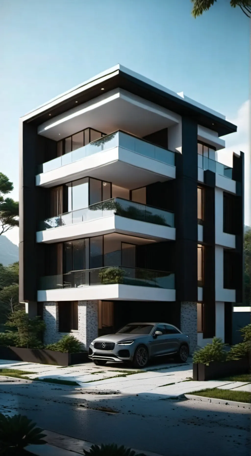 ai character: Casa de lujo background