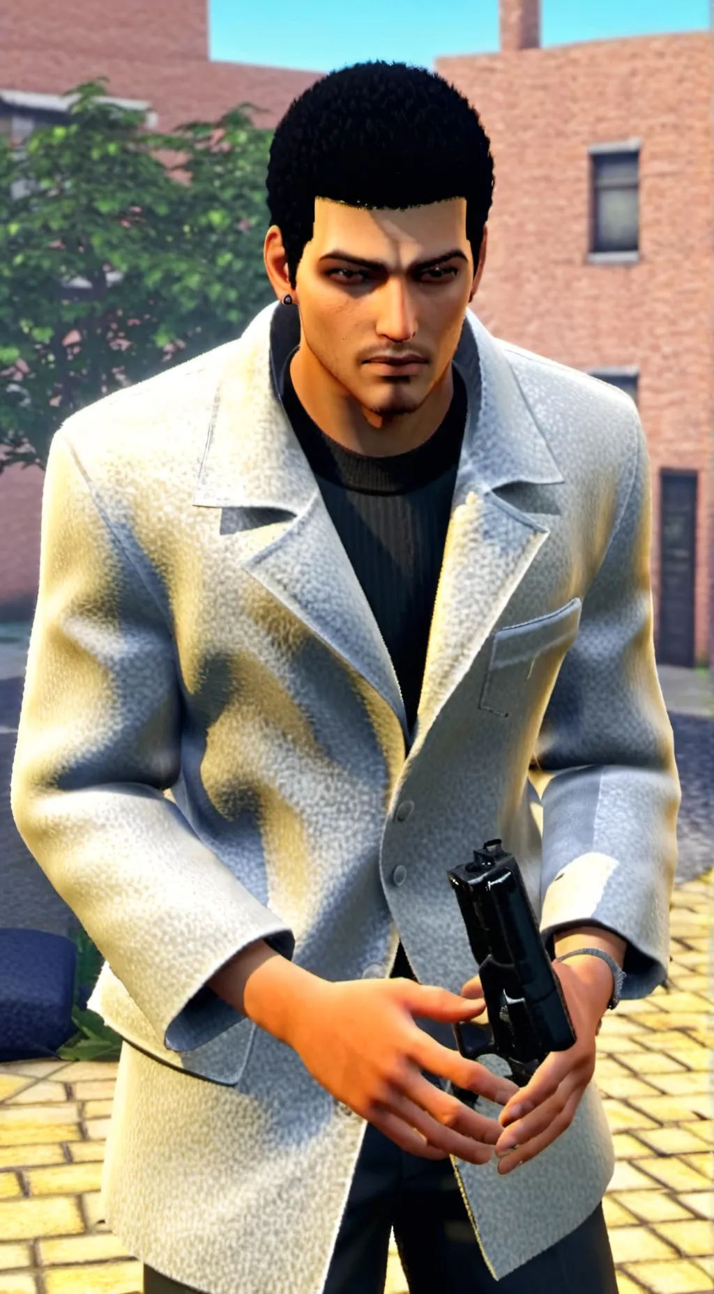 ai character: blockspin background