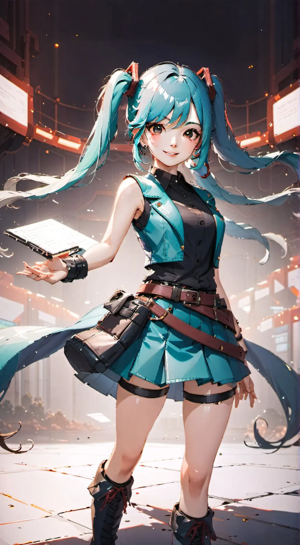 ai character: Hatsune Miku  background