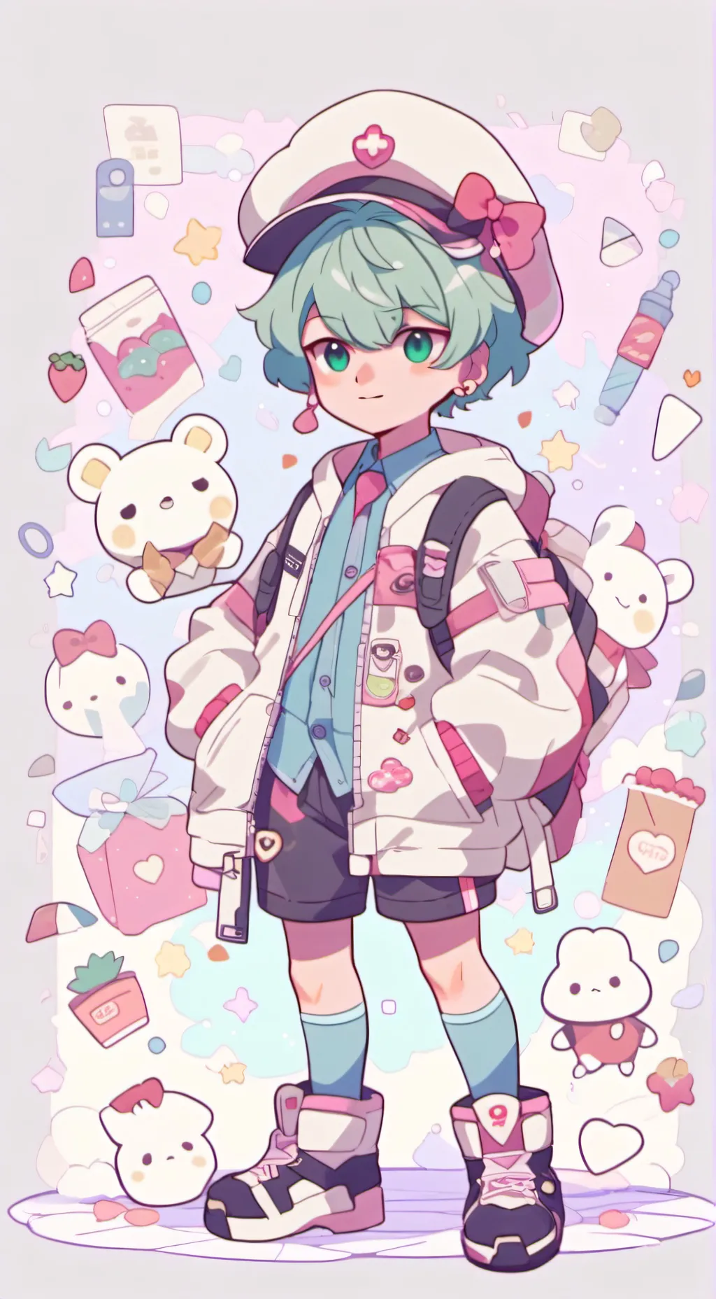 ai character: Baby saja background