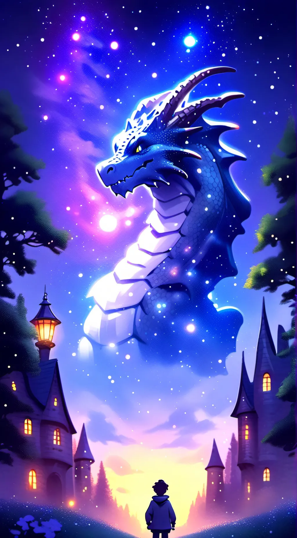 ai character: HP x Twilight background