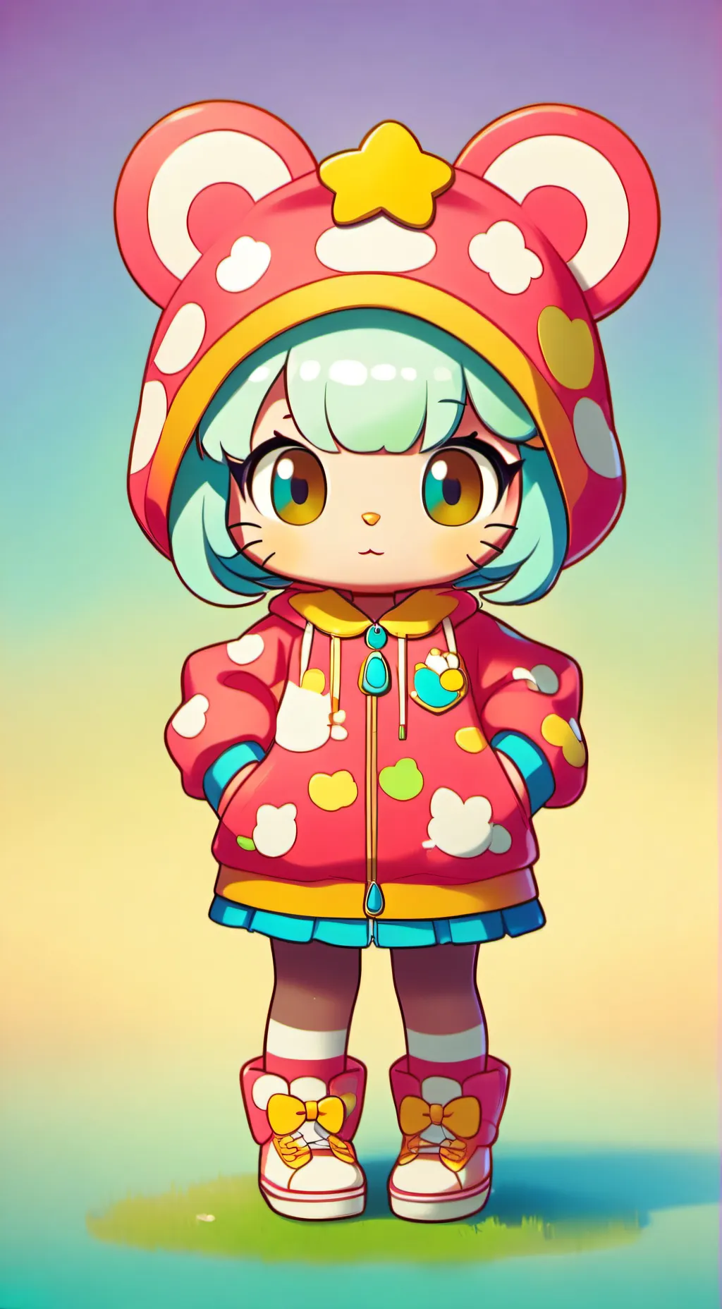 ai character: Chica ratoncita  background