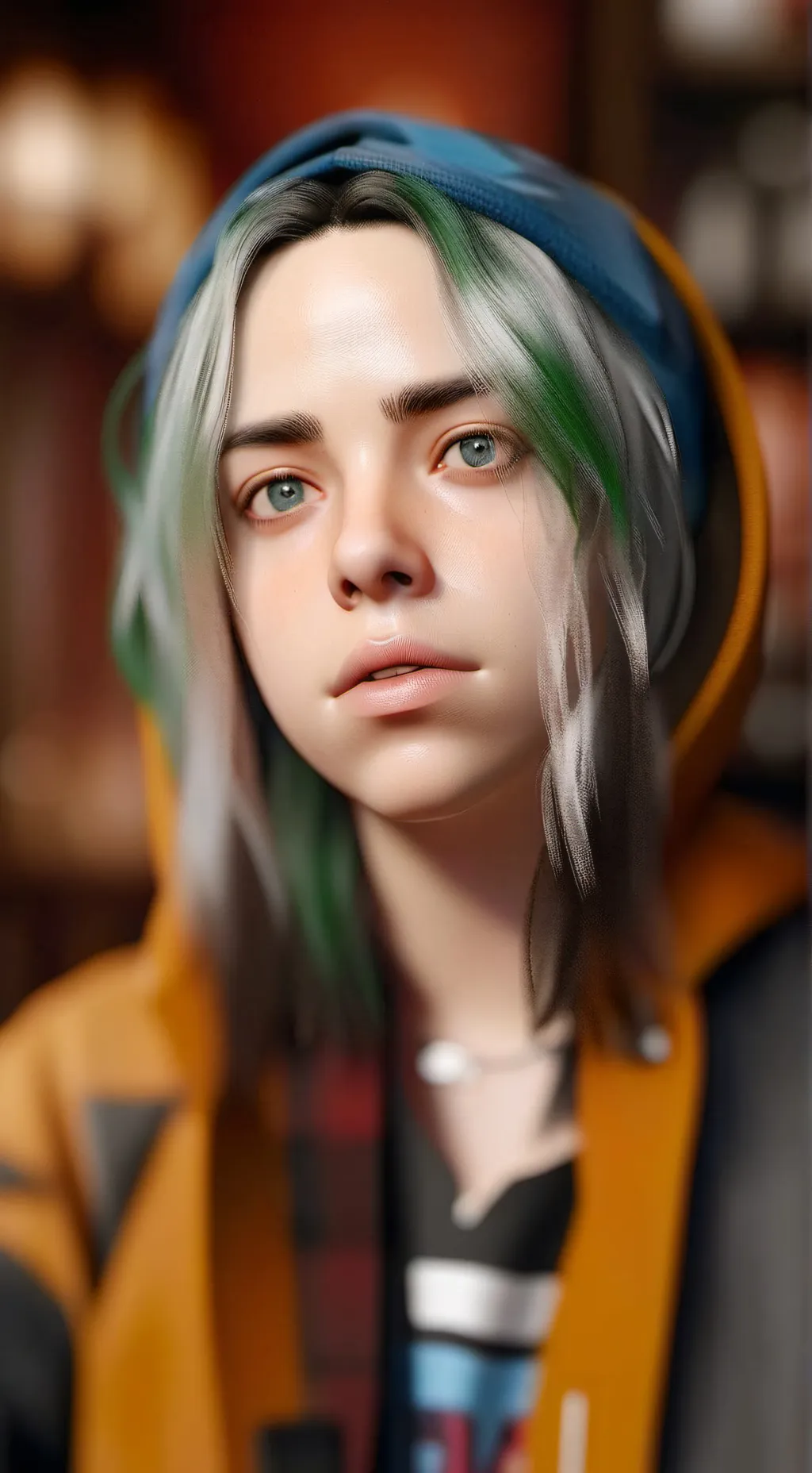 ai character: Billie eilish  background
