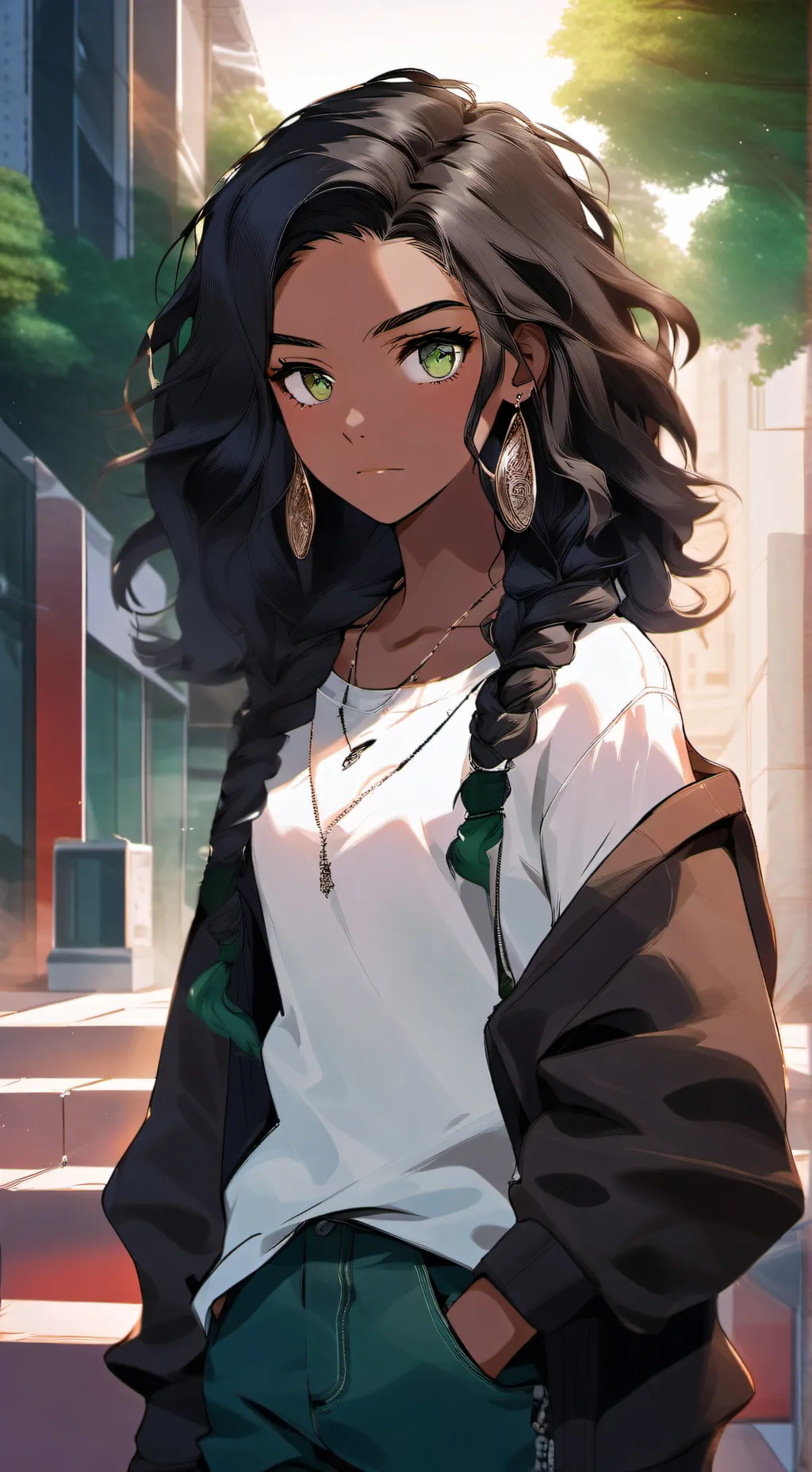 ai character: Saran  background