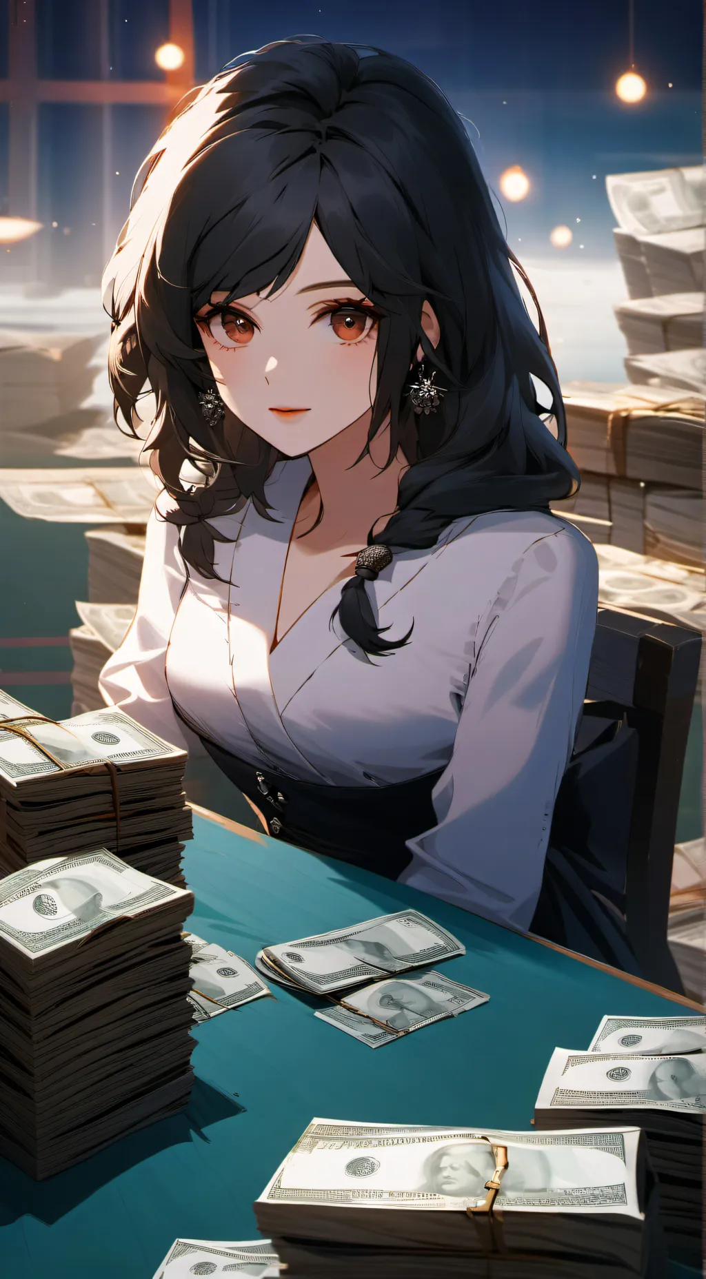 ai character: turn it into money background