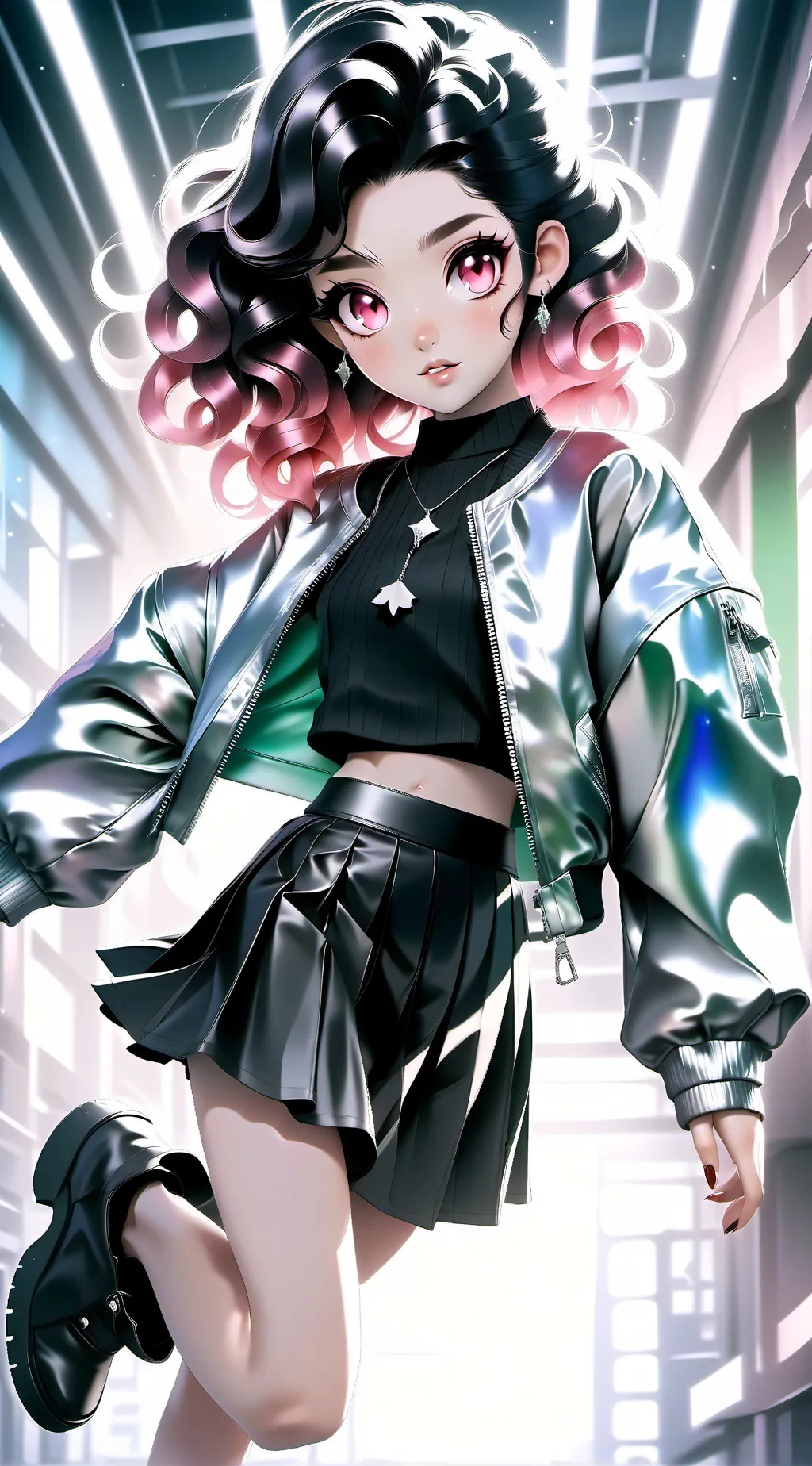 ai character: Mha winter background