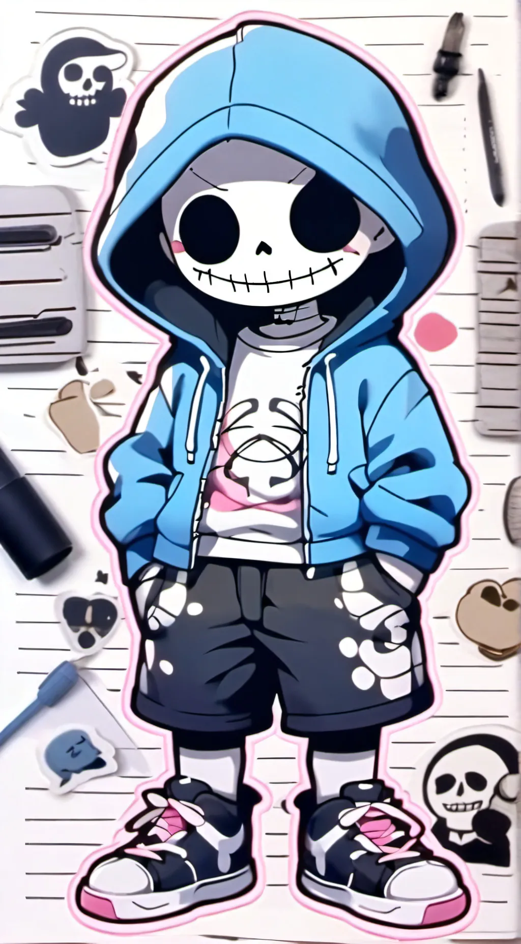 ai character: Sans background