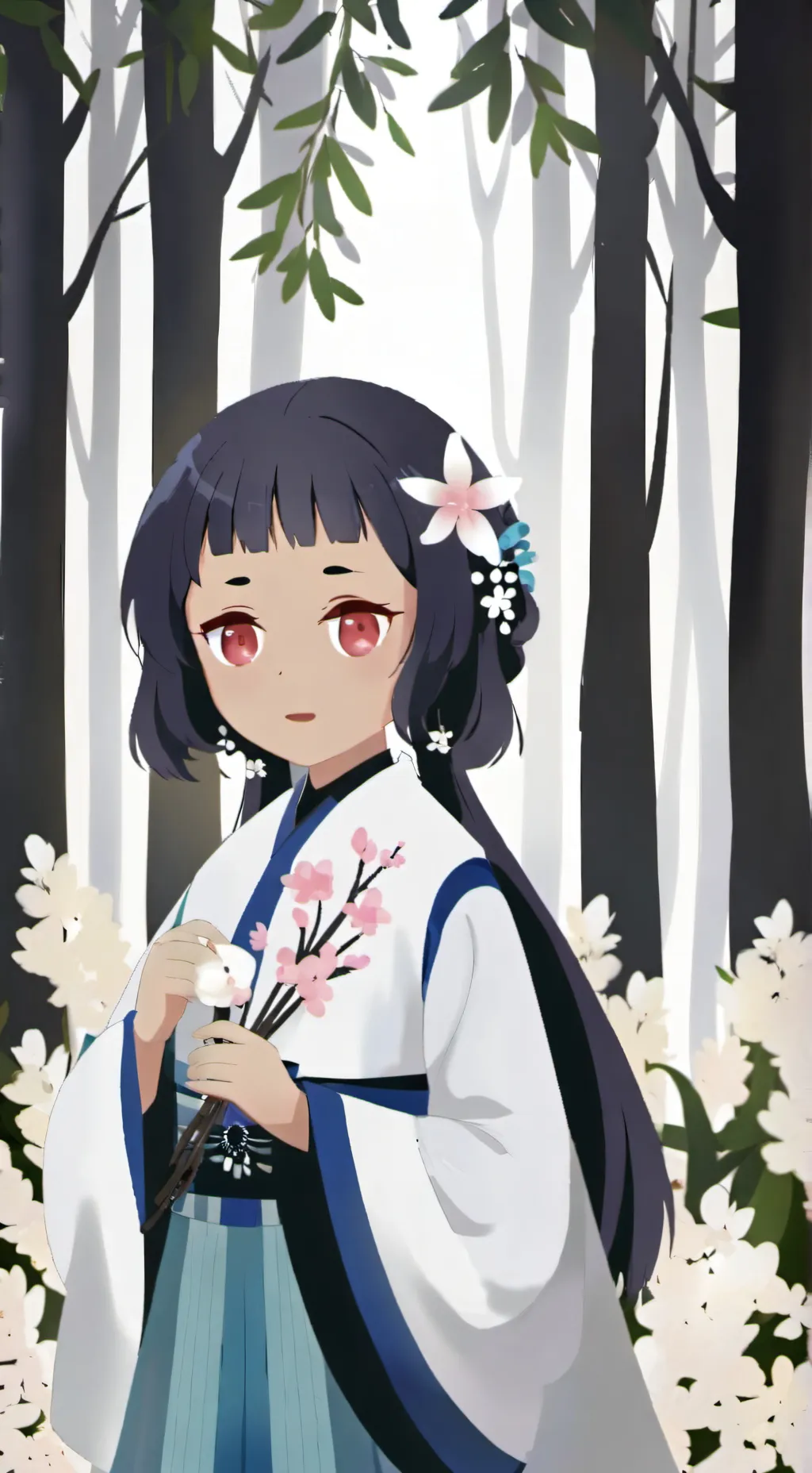 ai character: Champorado cookie background