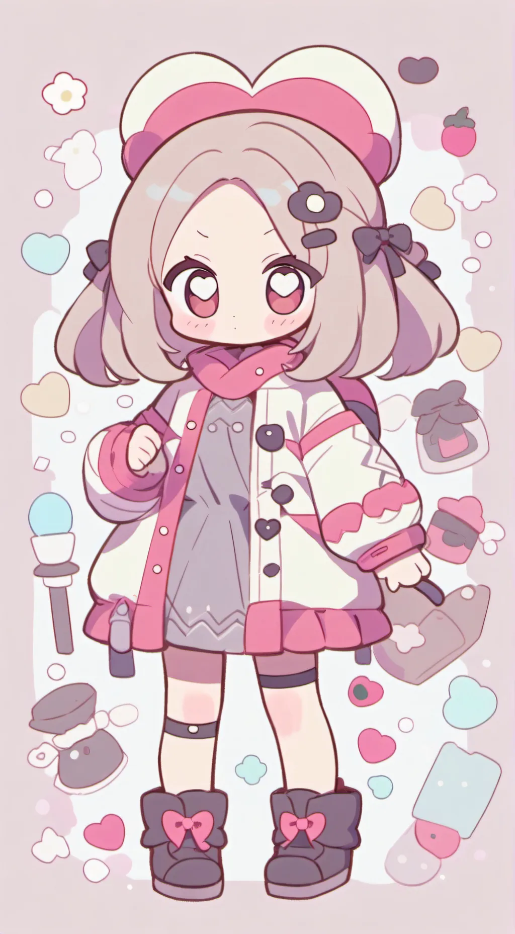 ai character: Клубничка background