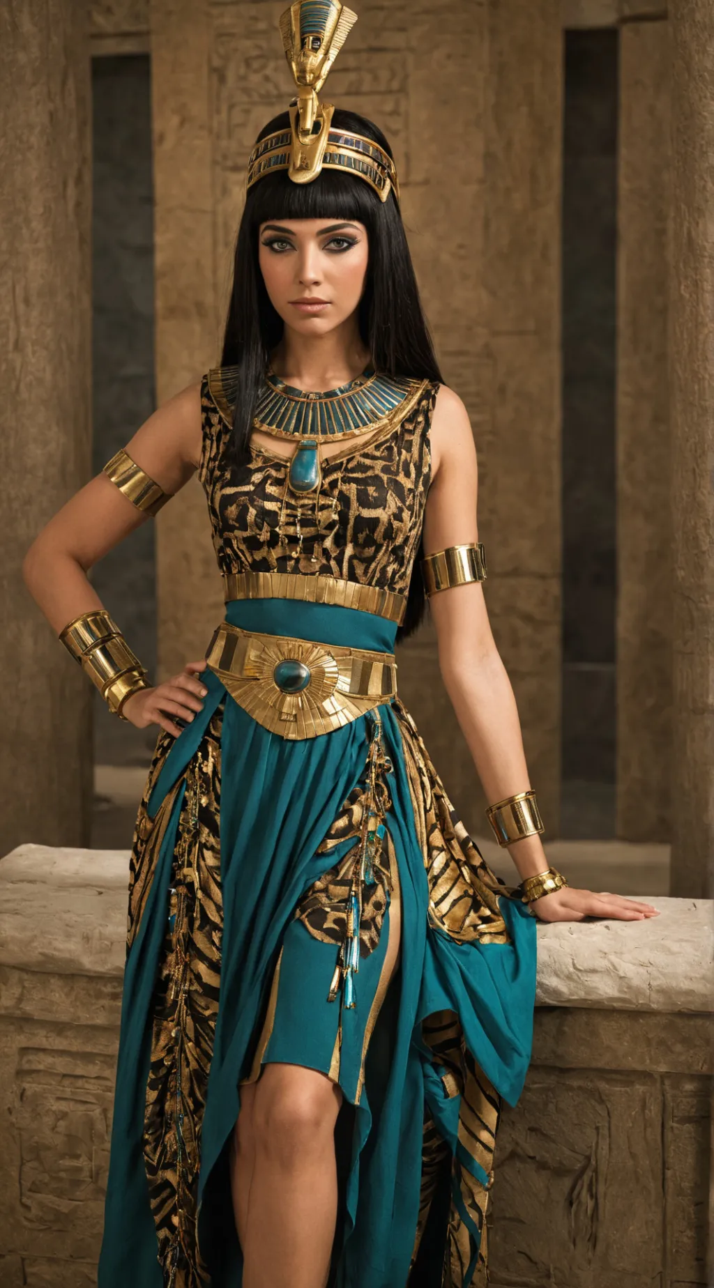 ai character: QUEEN OF EGYPT background