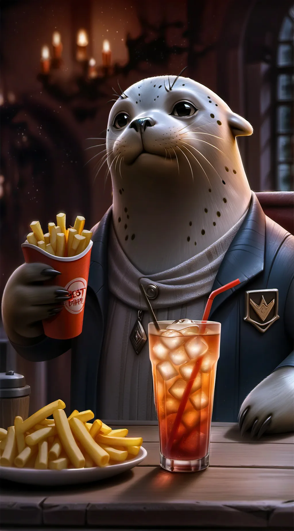 ai character: Weird Seal background