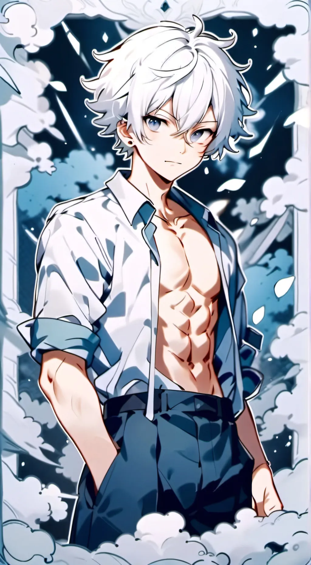 ai character: Ice background