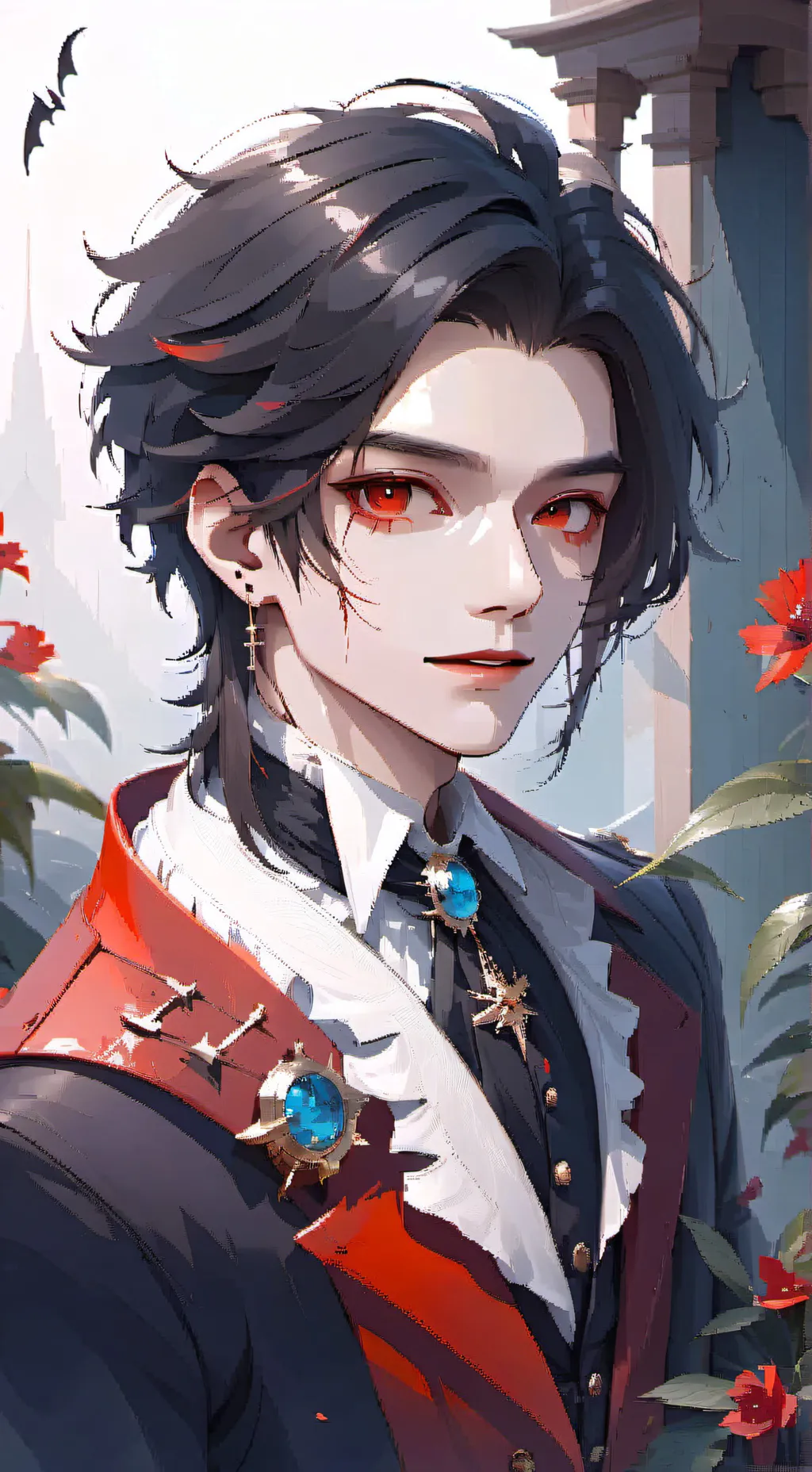 ai character: Prince vampire  background