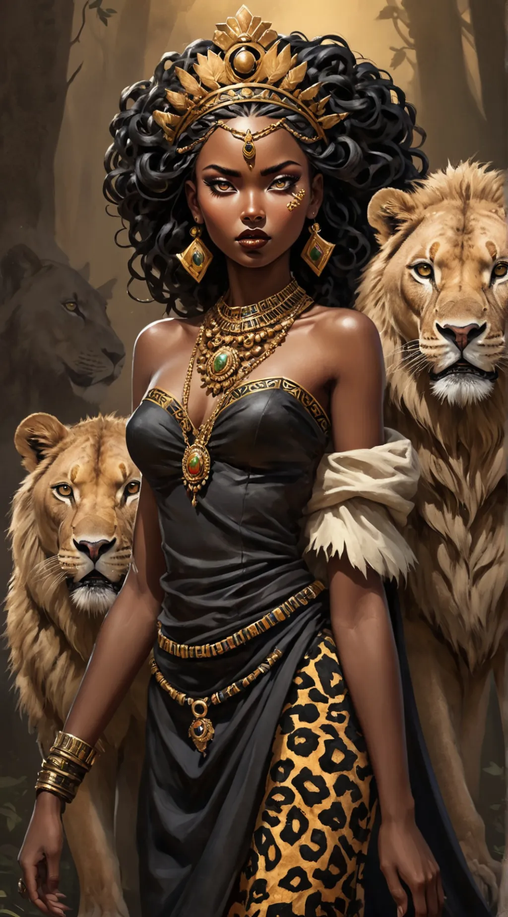 ai character: African Princess  background