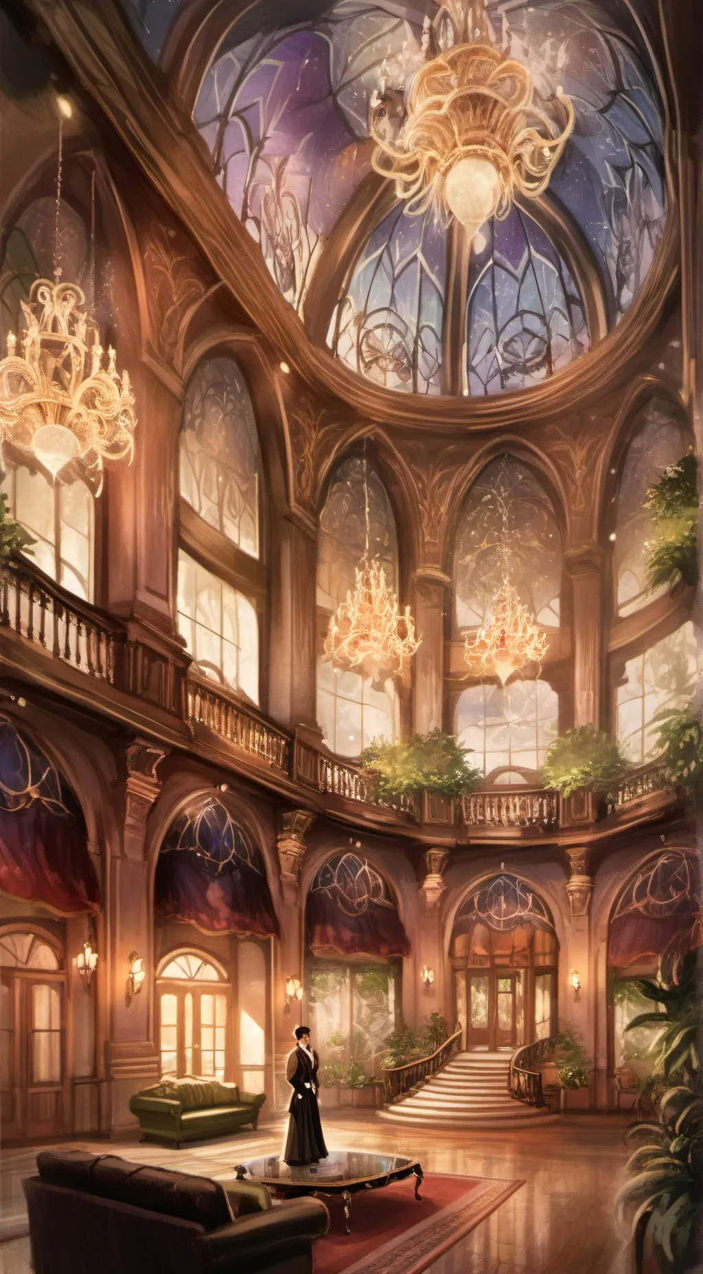 ai character: Hh blind background