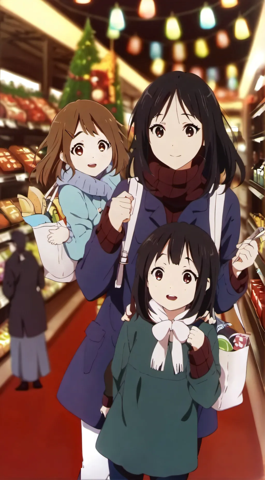 ai character: Vurr goes shopping background